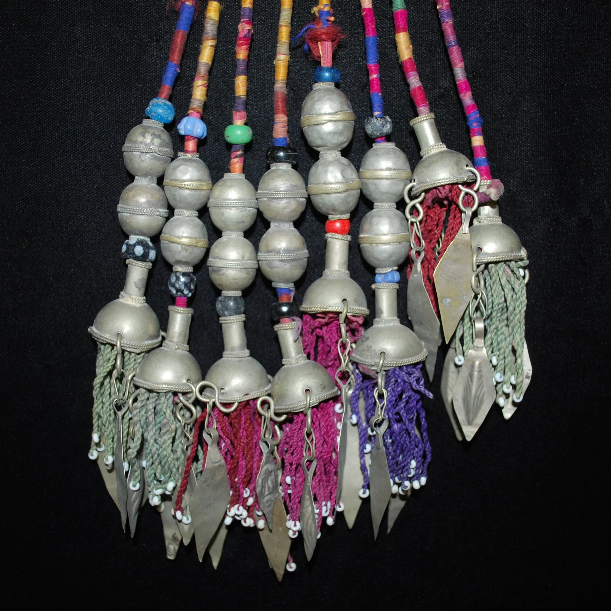 Vintage Turkoman Tribal Tassel - Beautiful Old Silk / Cotton Tribal Tassels