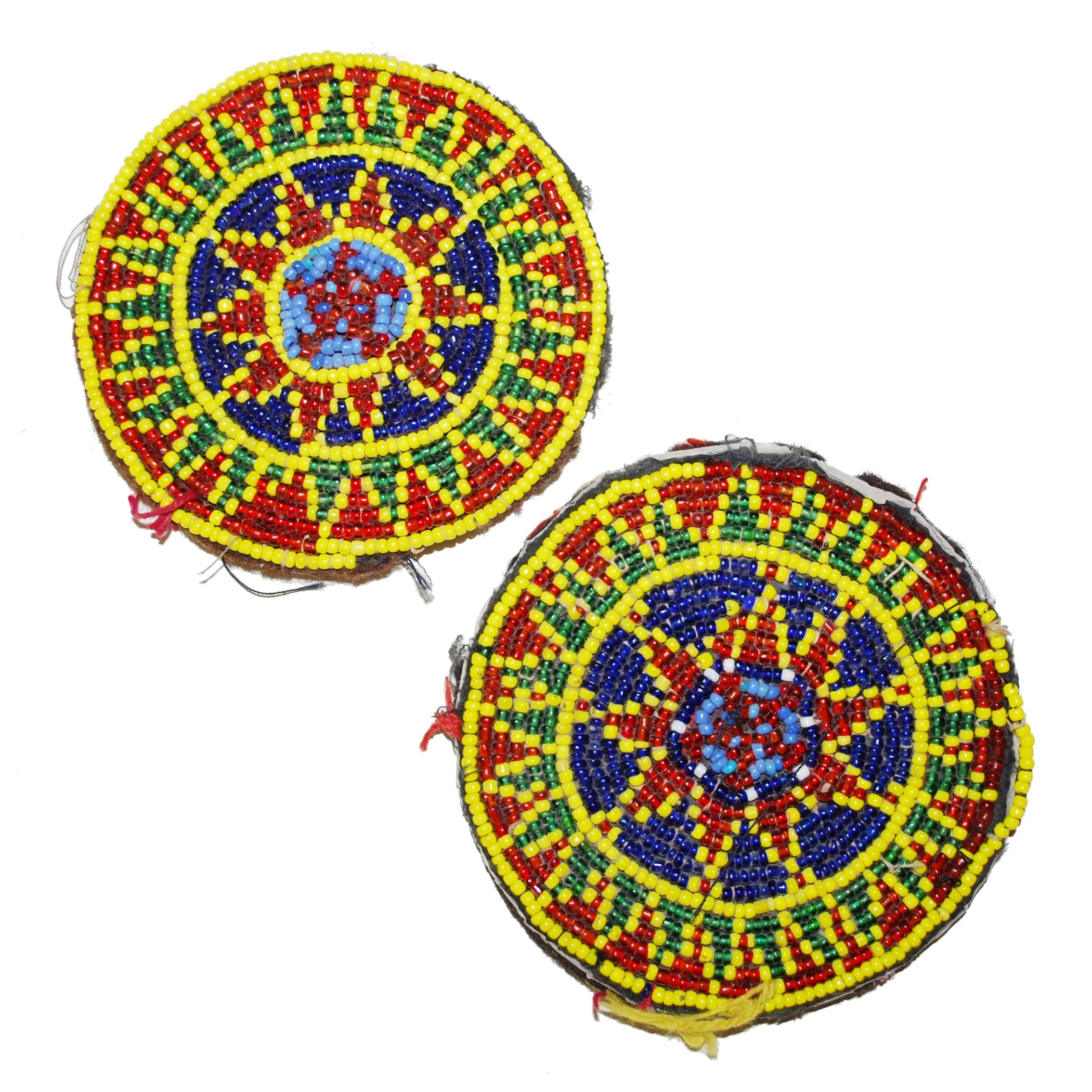 Kuchi Bead Medallions - 4.5 Inch Vintage PAIR - Gul i Peron - Belly Dance DIY