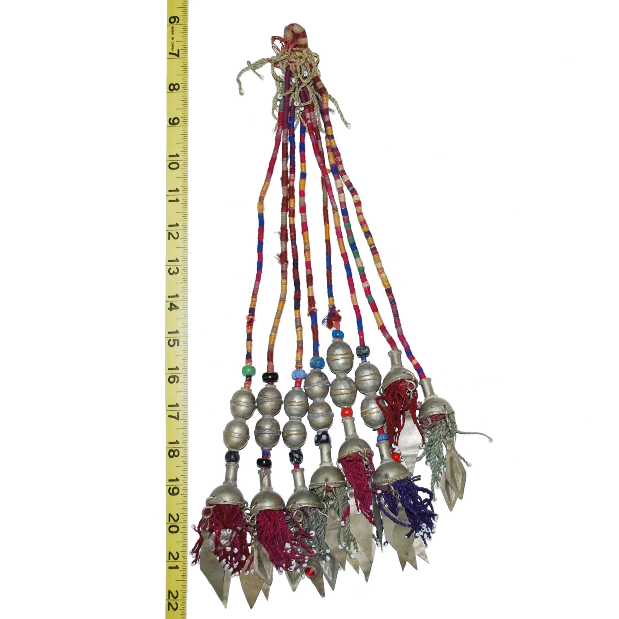 Vintage Turkoman Tribal Tassel - Beautiful Old Silk / Cotton Tribal Tassels