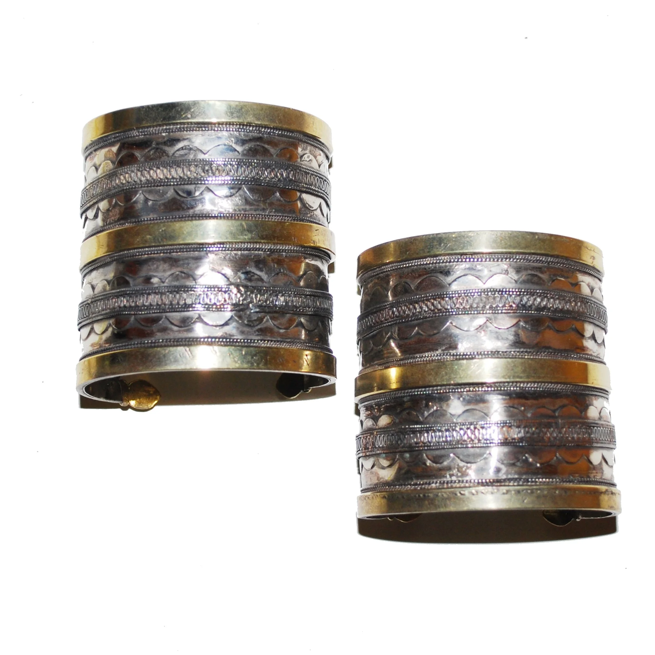 Turkoman Cuff Bracelets - PAIR - Turkmen Style Bracelet - Northern Afghanistan