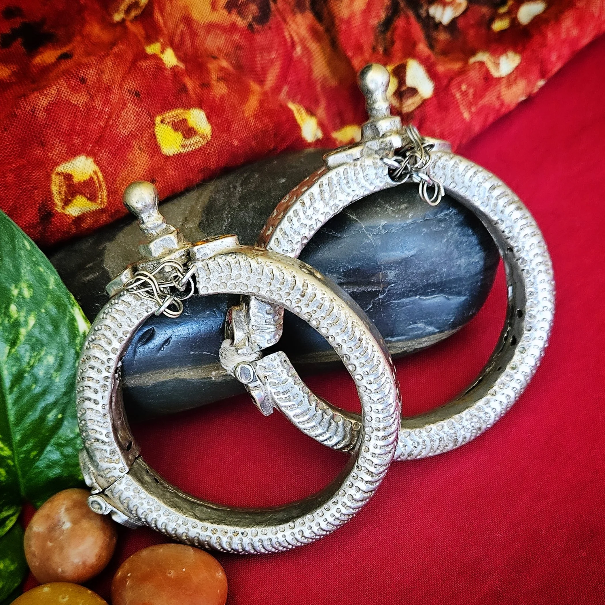 Vintage Bracelet PAIR -  Kohistani Tribal Bangle Bracelets - Belly Dance