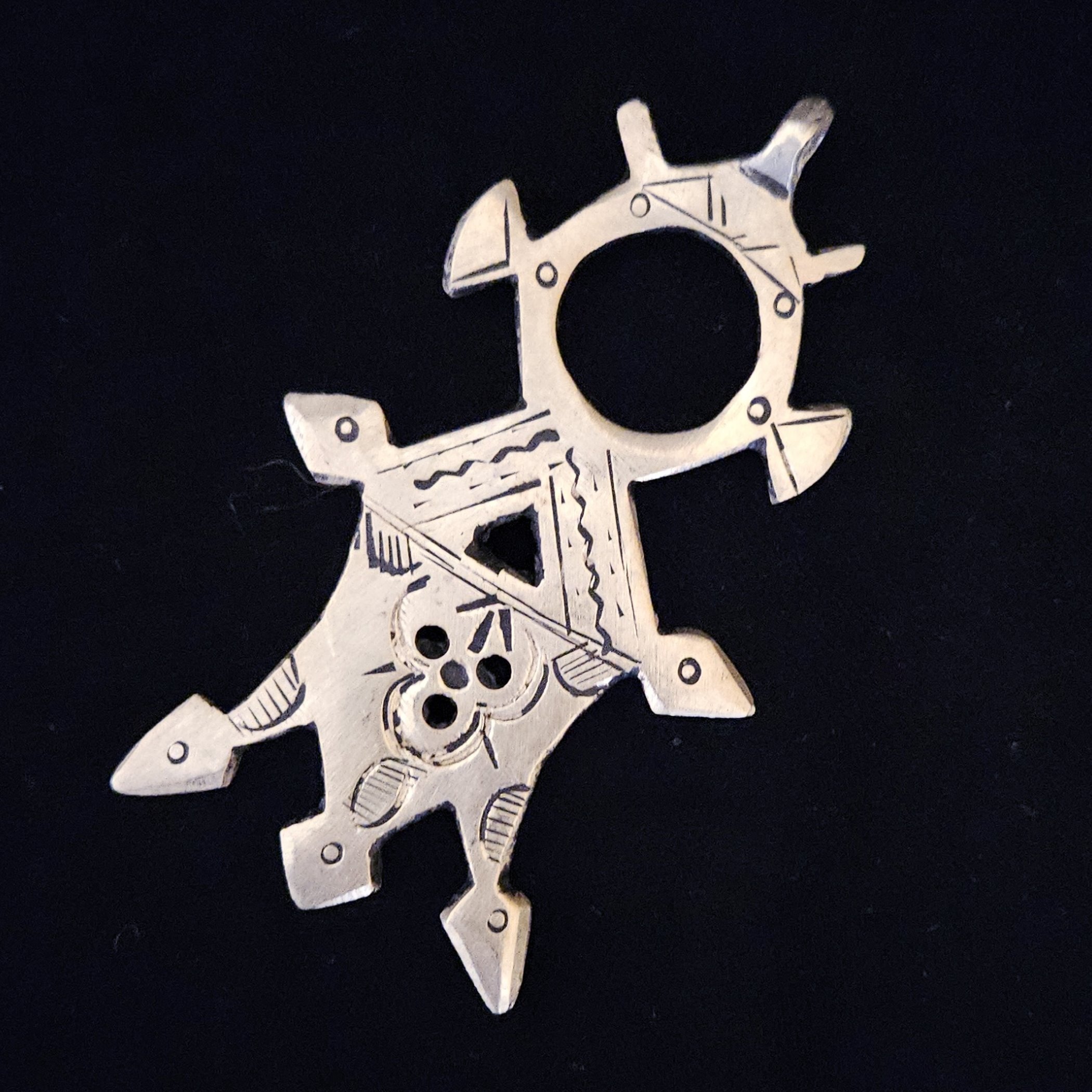 Moroccan Tuareg Cross of Bilma Pendant - New Tuareg Bilma Cross - Large