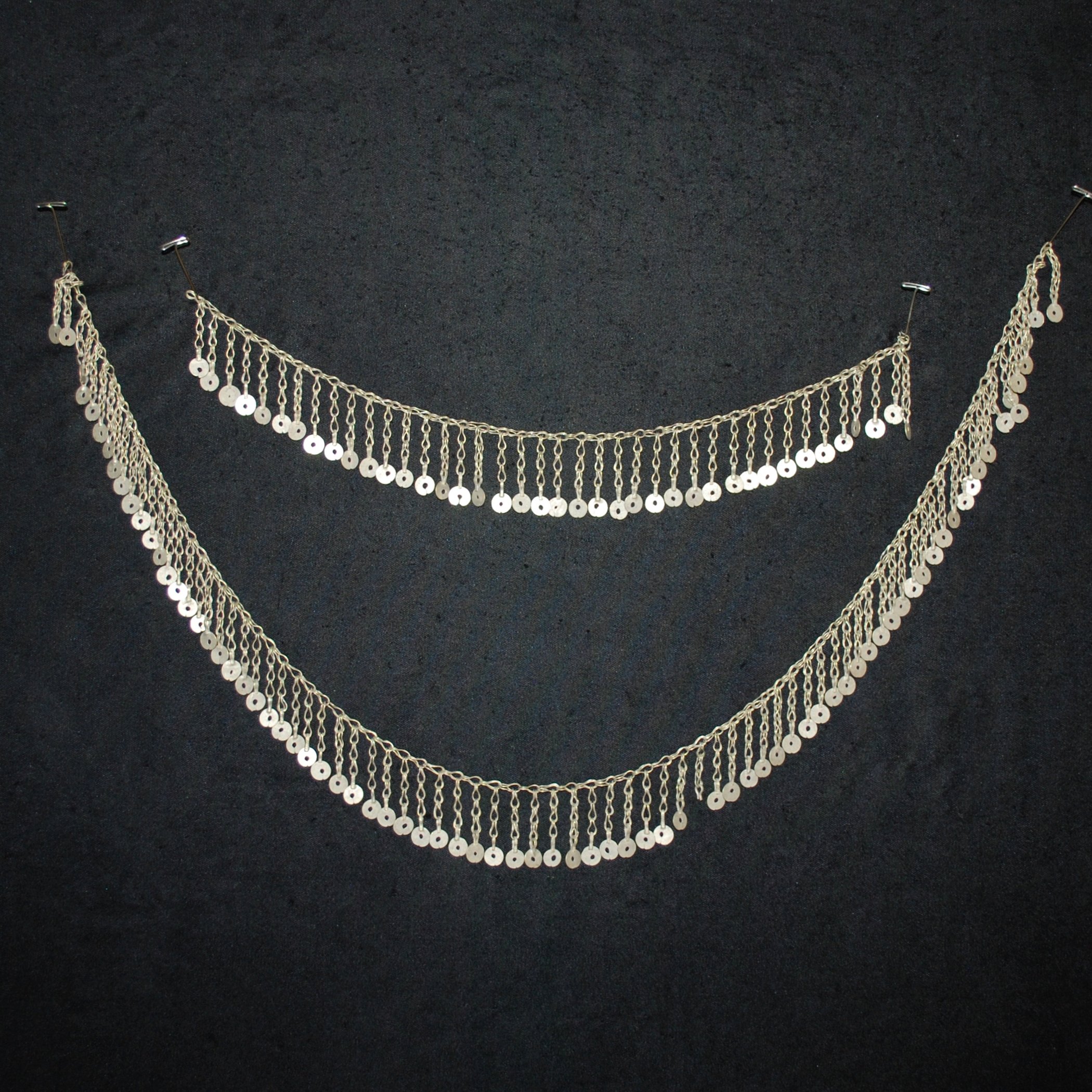 Vintage Kuchi Chain Fringe - Two Pieces Tribal Chain Fringe for  Belly Dance DIY