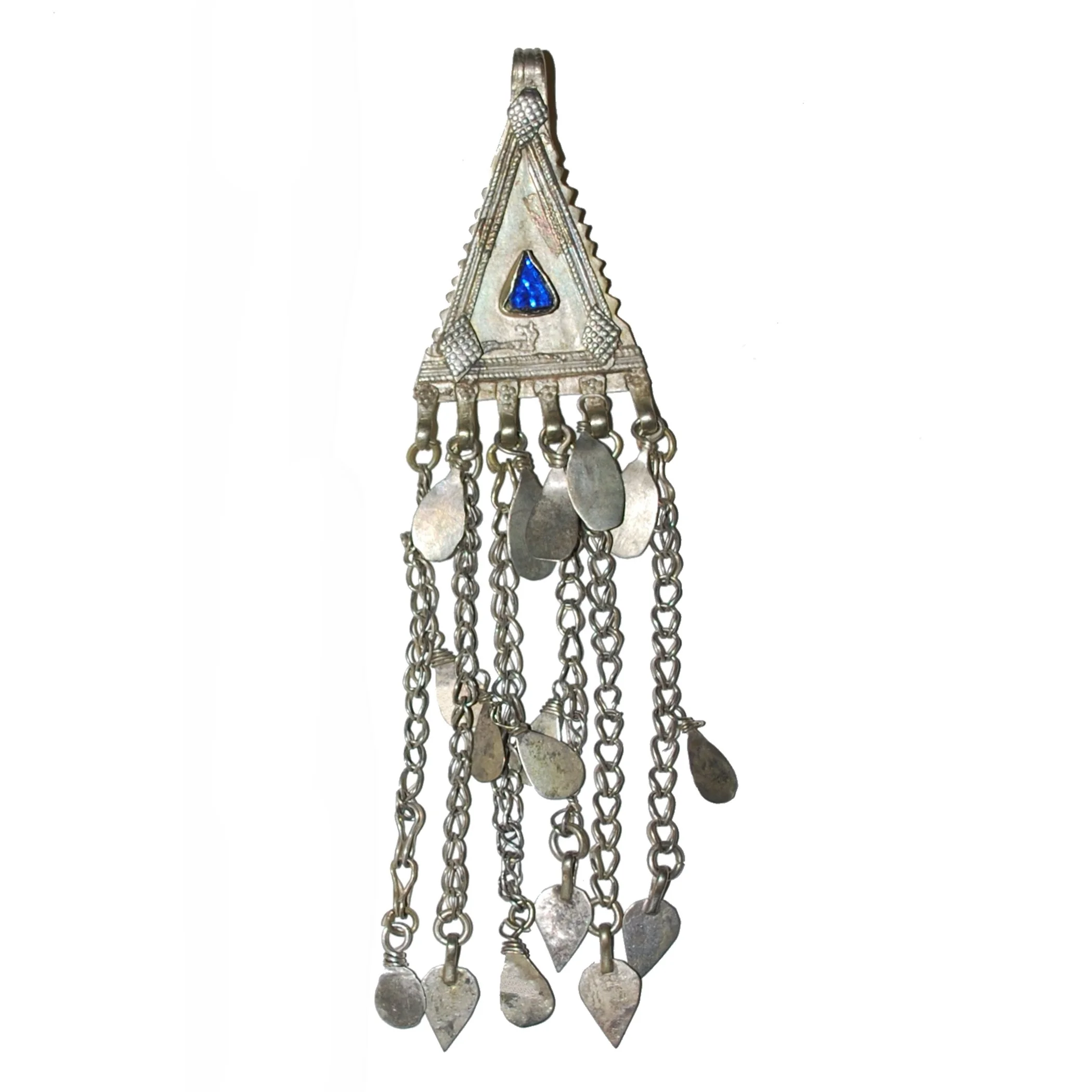 Vintage Kuchi Pendant - Vintage Triangle Pendant - Tribal Belly Dance Pendant