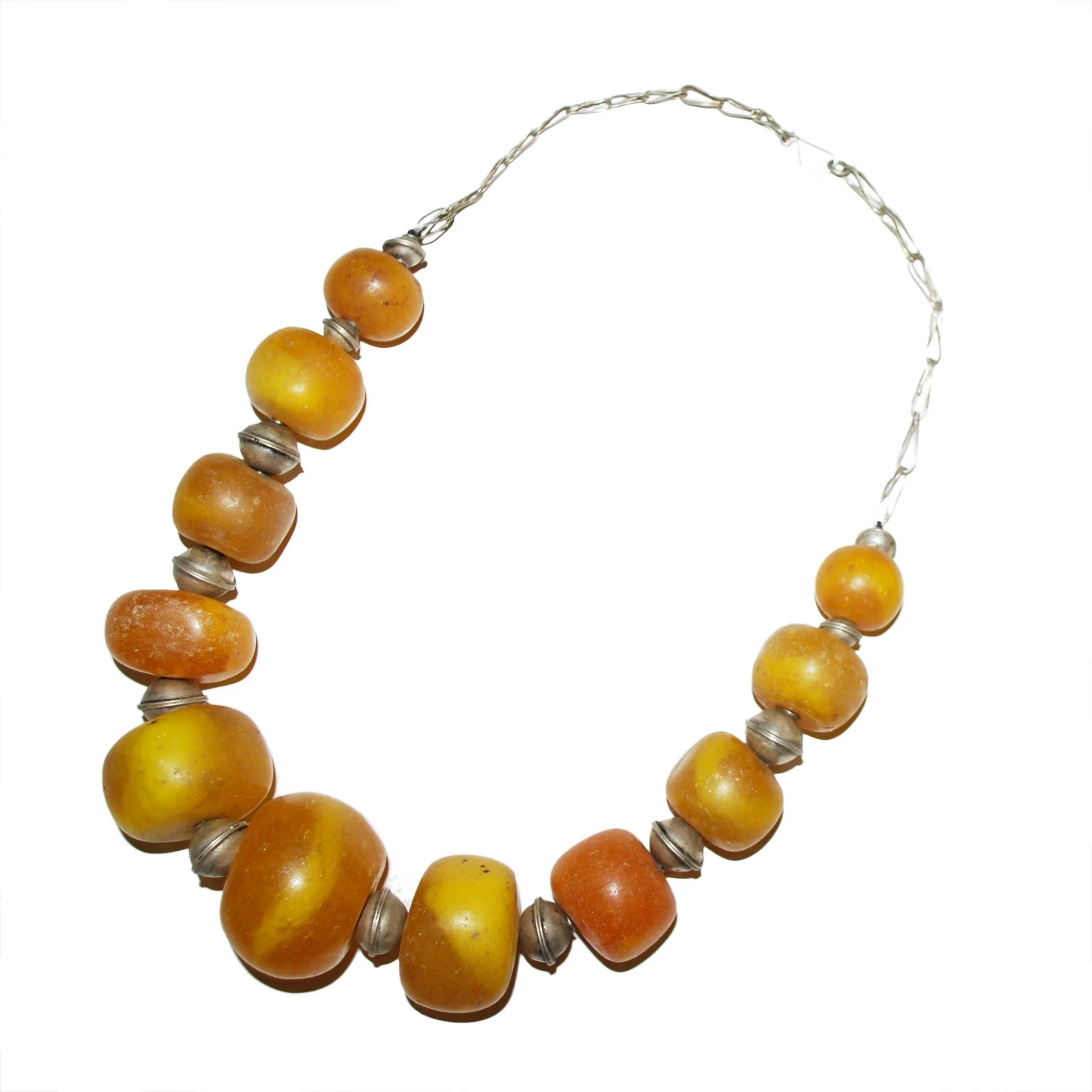 Moroccan Necklace - Berber Copal Beaded Necklace - Amazigh Necklace