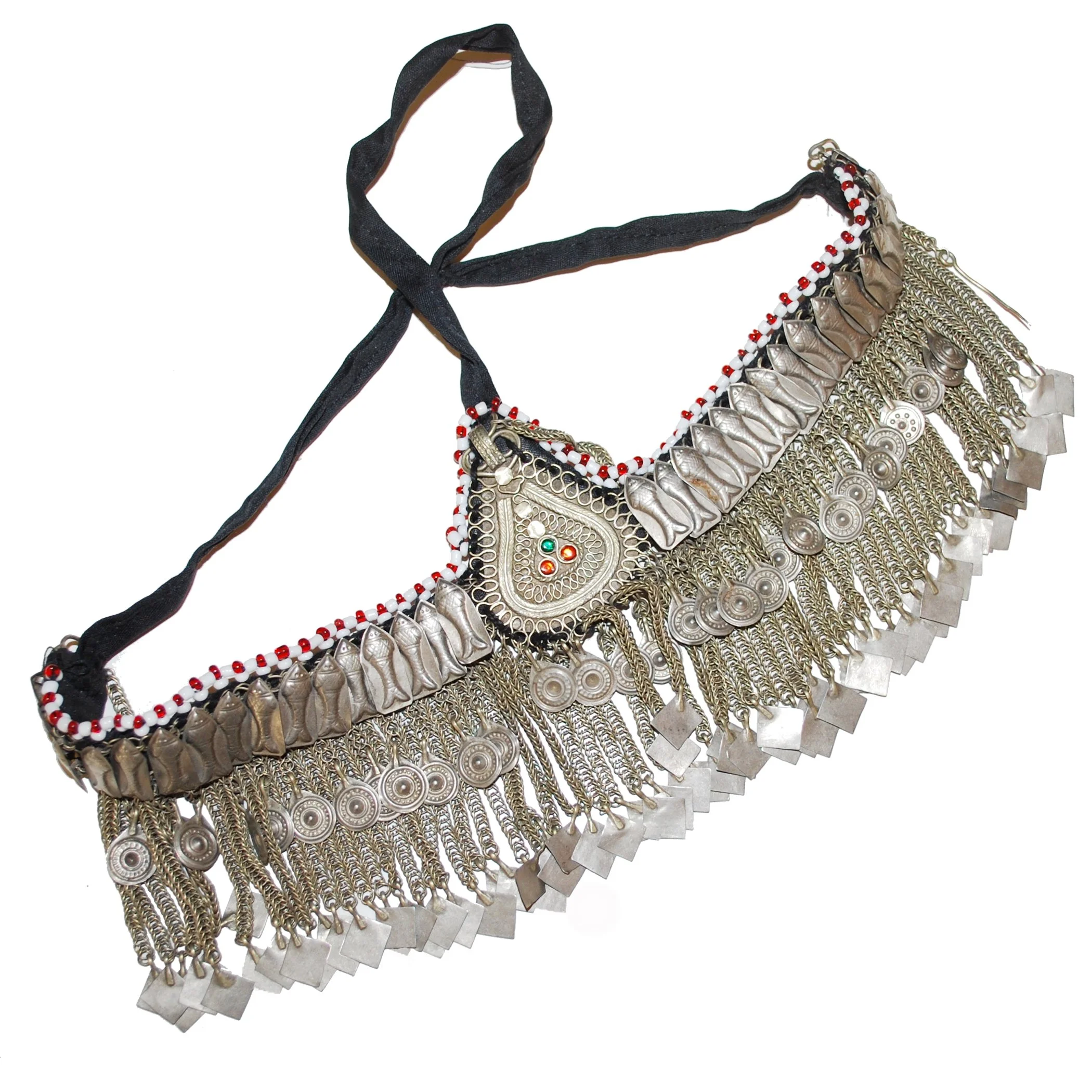 Vintage Hazara Headpiece - Tribal Headwear for Belly Dance - Kuchi Headpiece