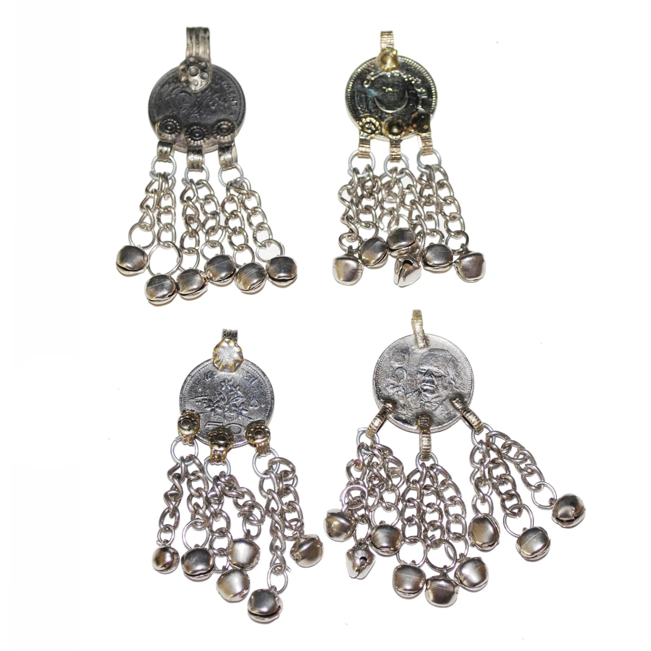 Kuchi Coin Pendants with Bells