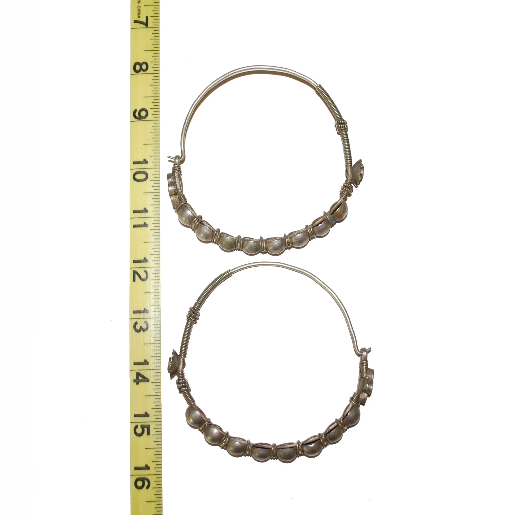 Vintage Kashmiri Hoop Earrings