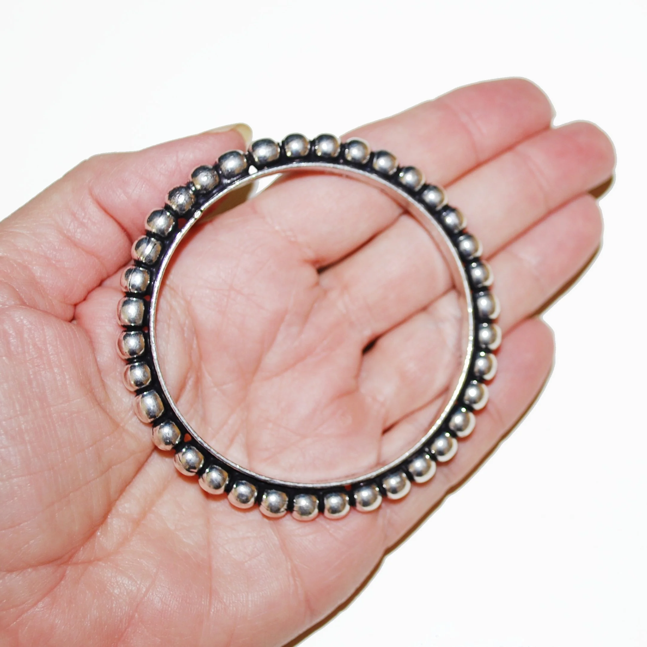 Metal Bangle with Bubble Design