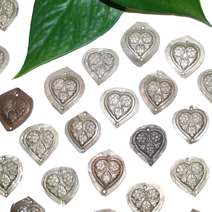 Metal Heart Tribal Amulets