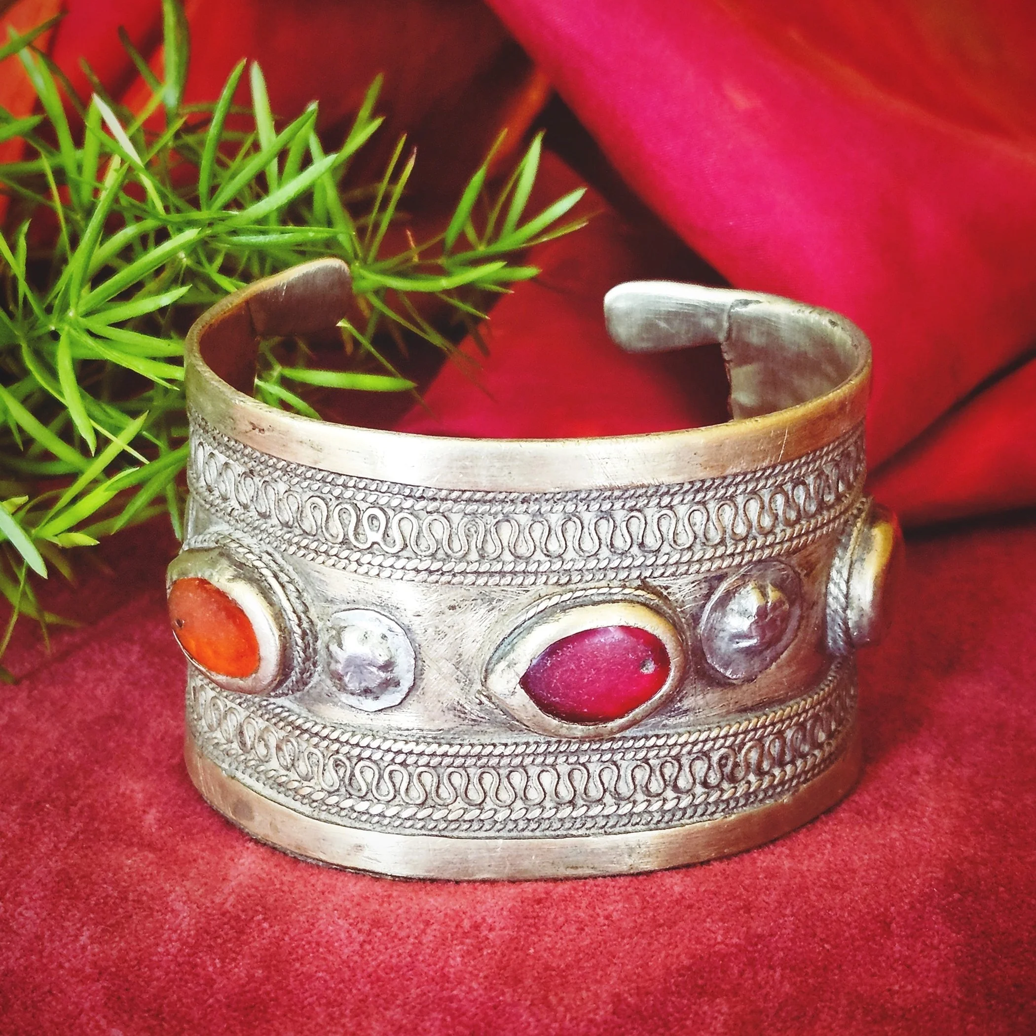 Turkoman Bilezik Cuff - Vintage Turkmen Tribal Bracelet - Belly Dance Bracelet