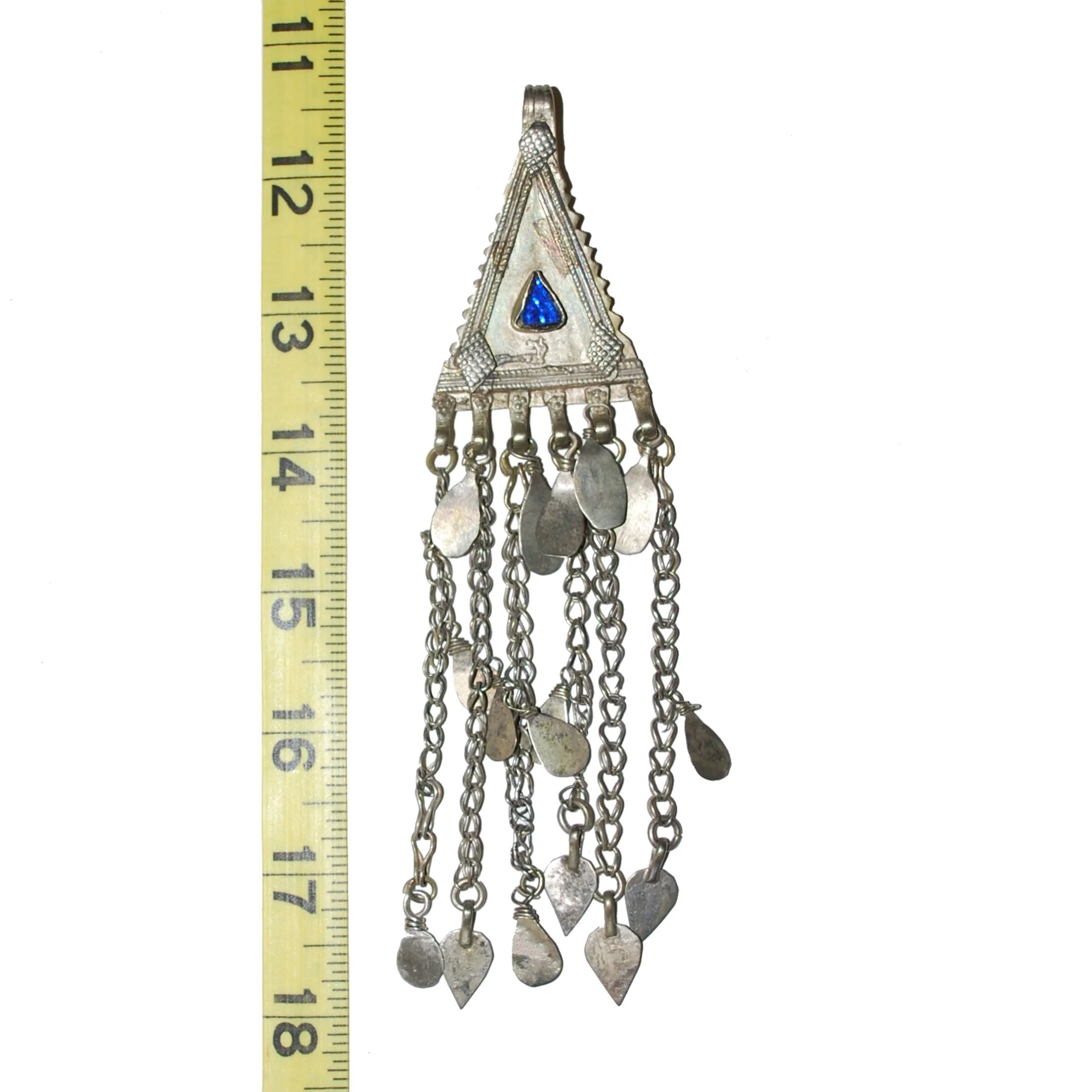 Vintage Kuchi Pendant - Vintage Triangle Pendant - Tribal Belly Dance Pendant