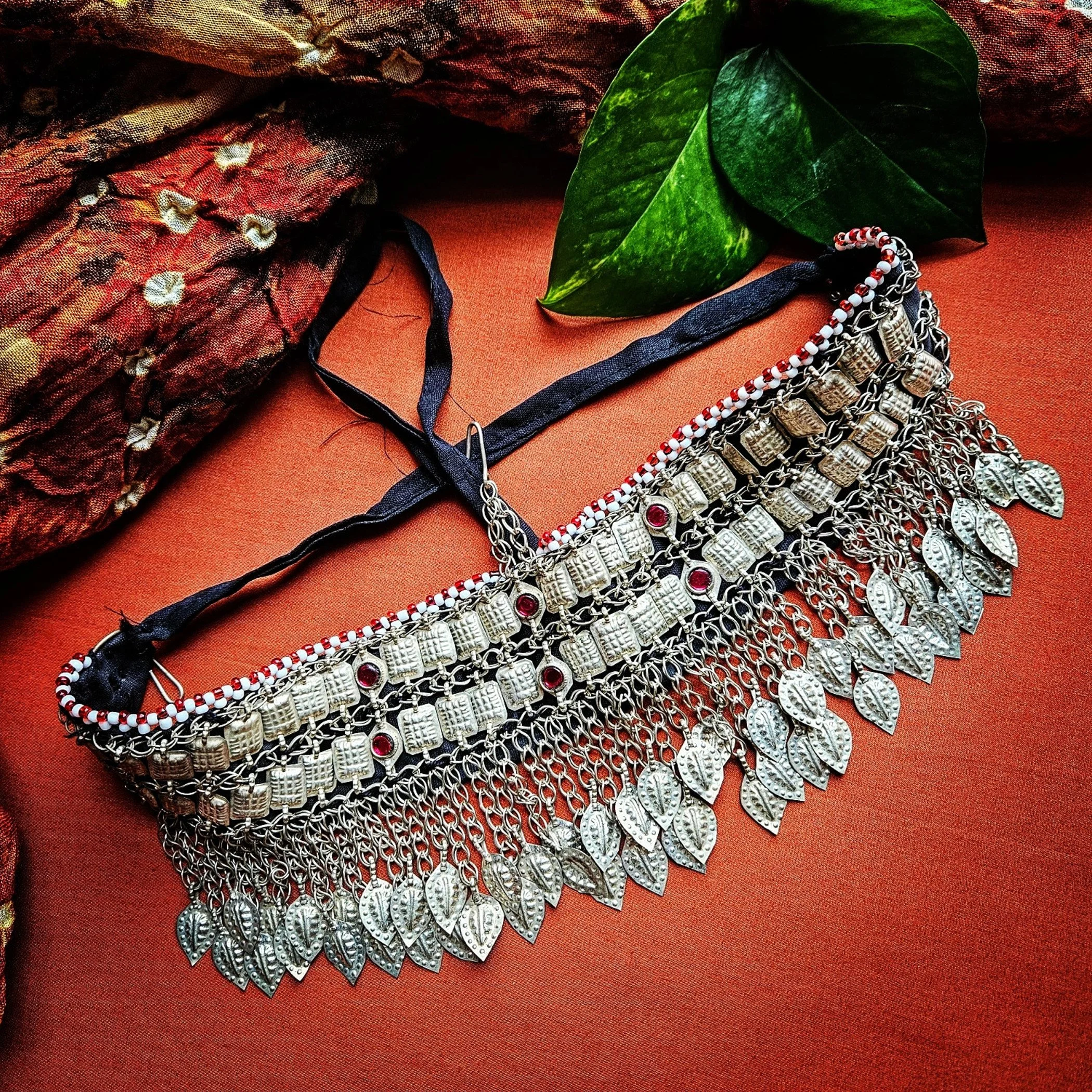 New Hazara Style Headpiece - Tribal Headwear - Jingling Dangles Small Jewels