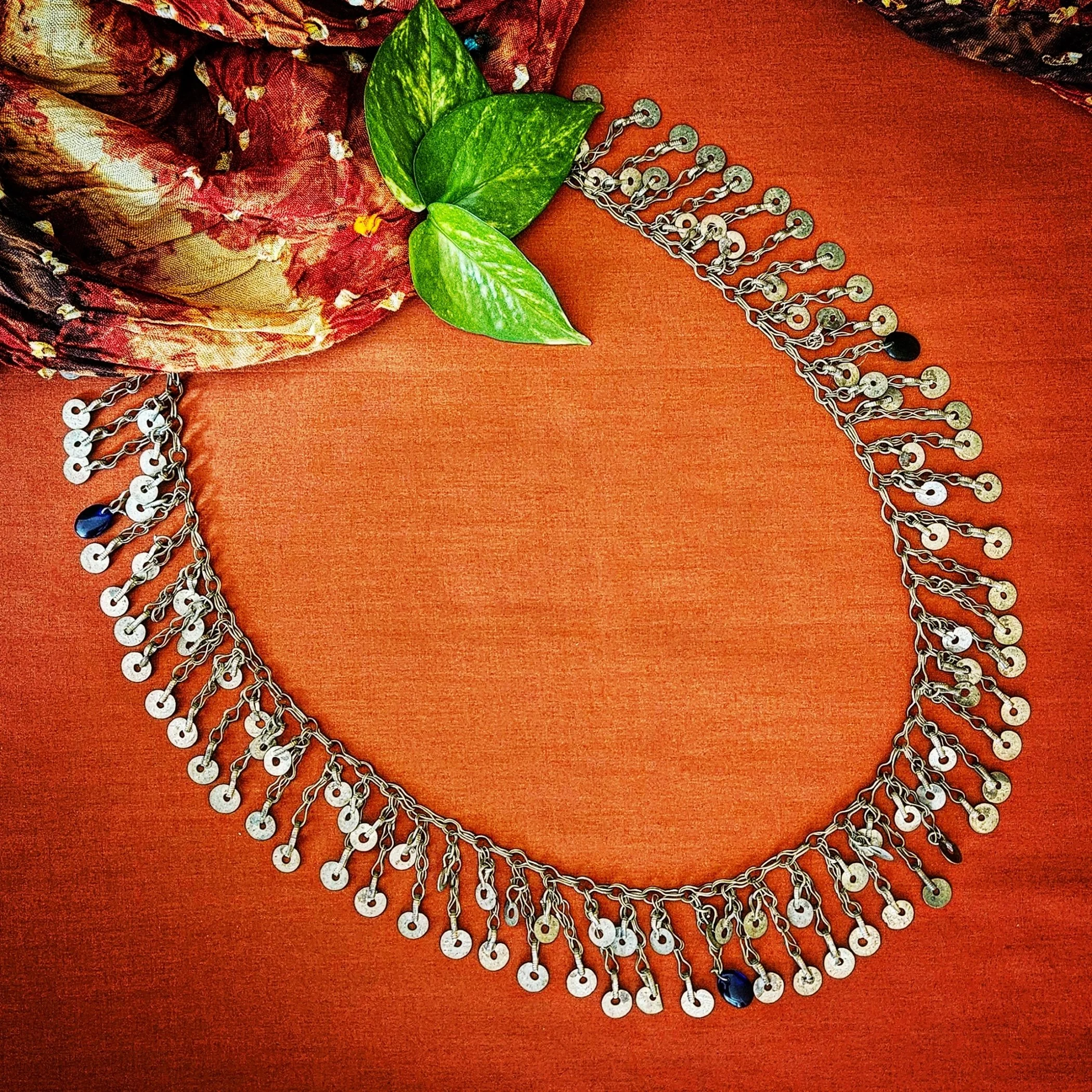 Kuchi Tribal Chain Fringe with Glass Jewels