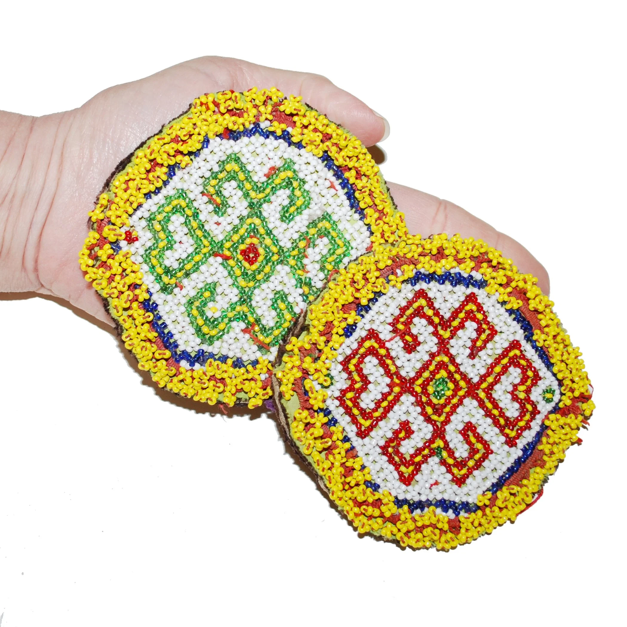 Bead Medallions for Belly Dance - 3.75 Inches - Vintage Kuchi Gul i Peron