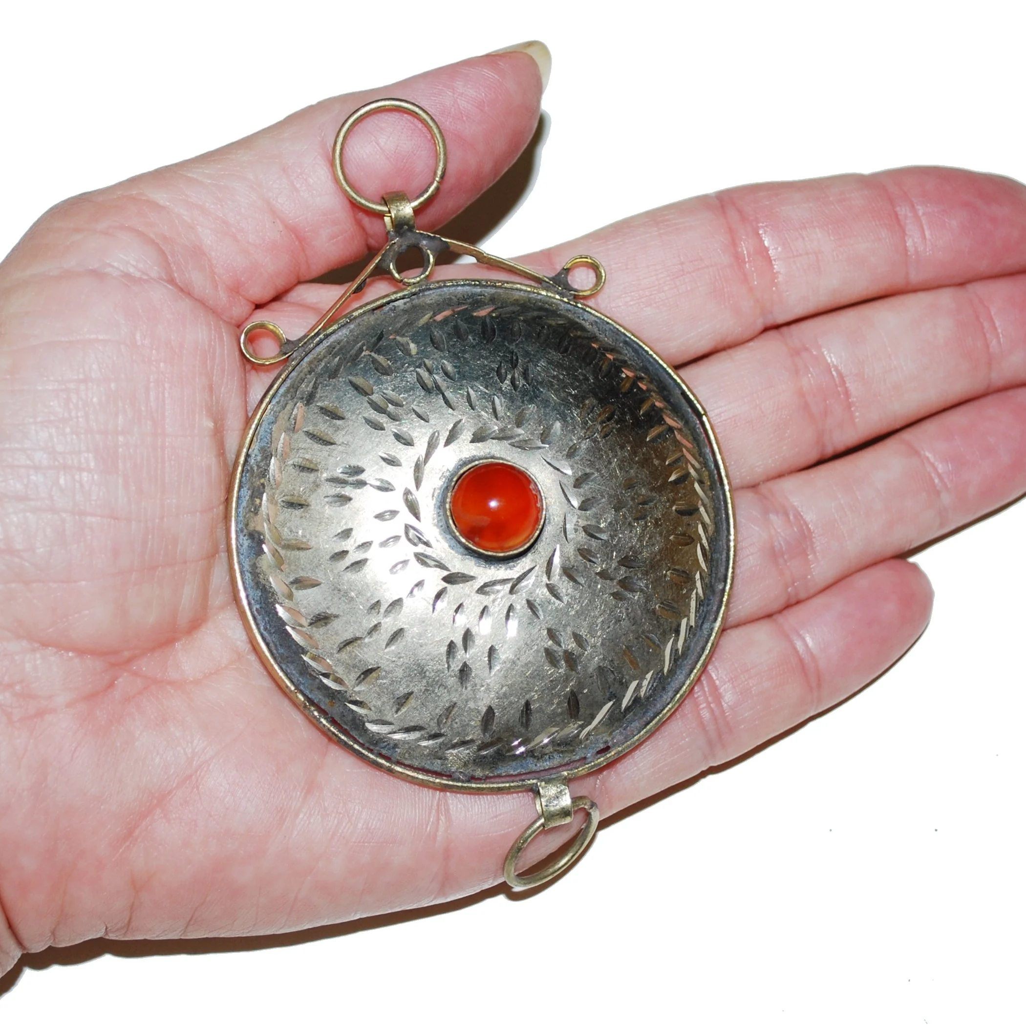 Tribal Pendant with Carnelian Stone