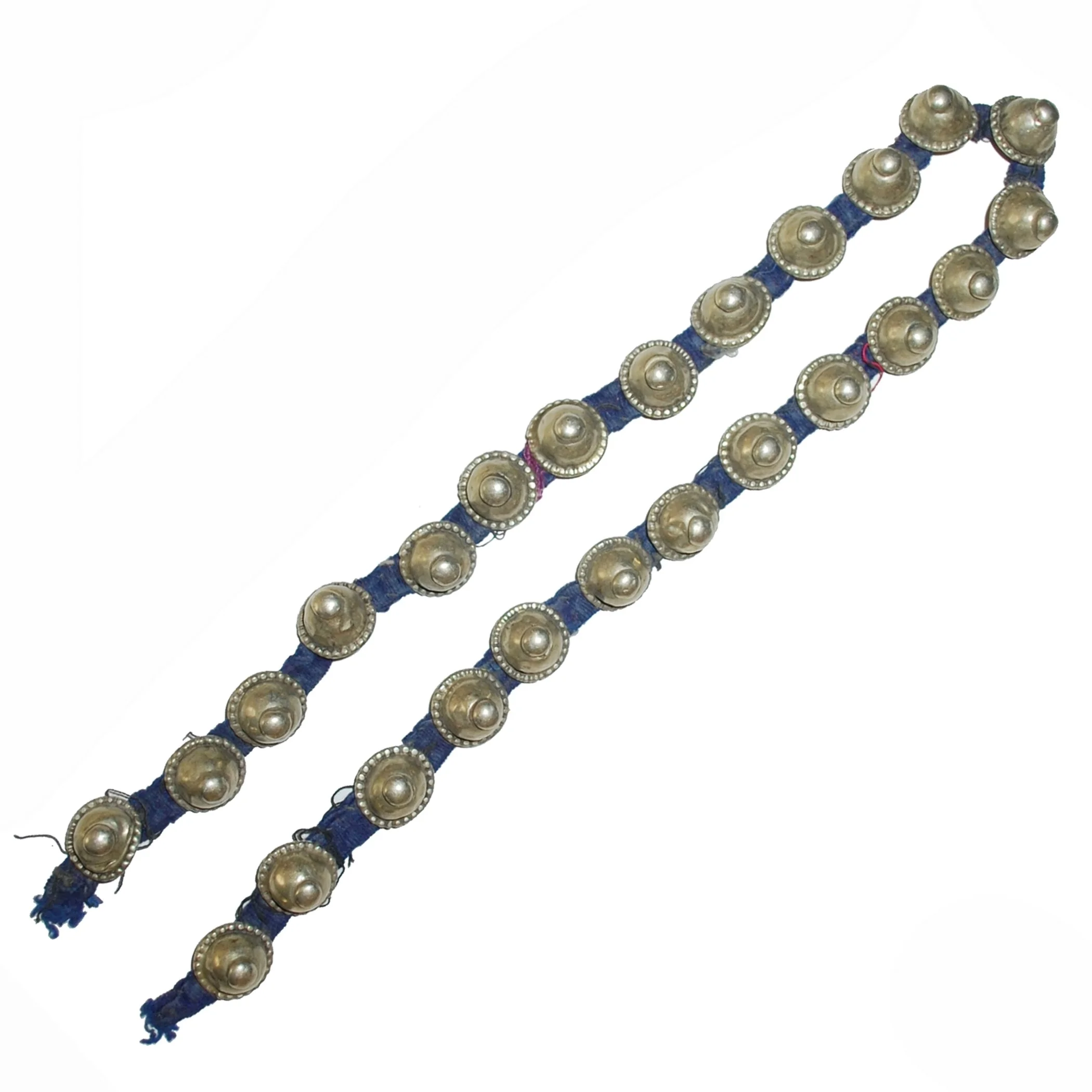 Vintage Turkoman Buttons on Cord - 22 Vintage Tribal Buttons - Belly Dance DIY