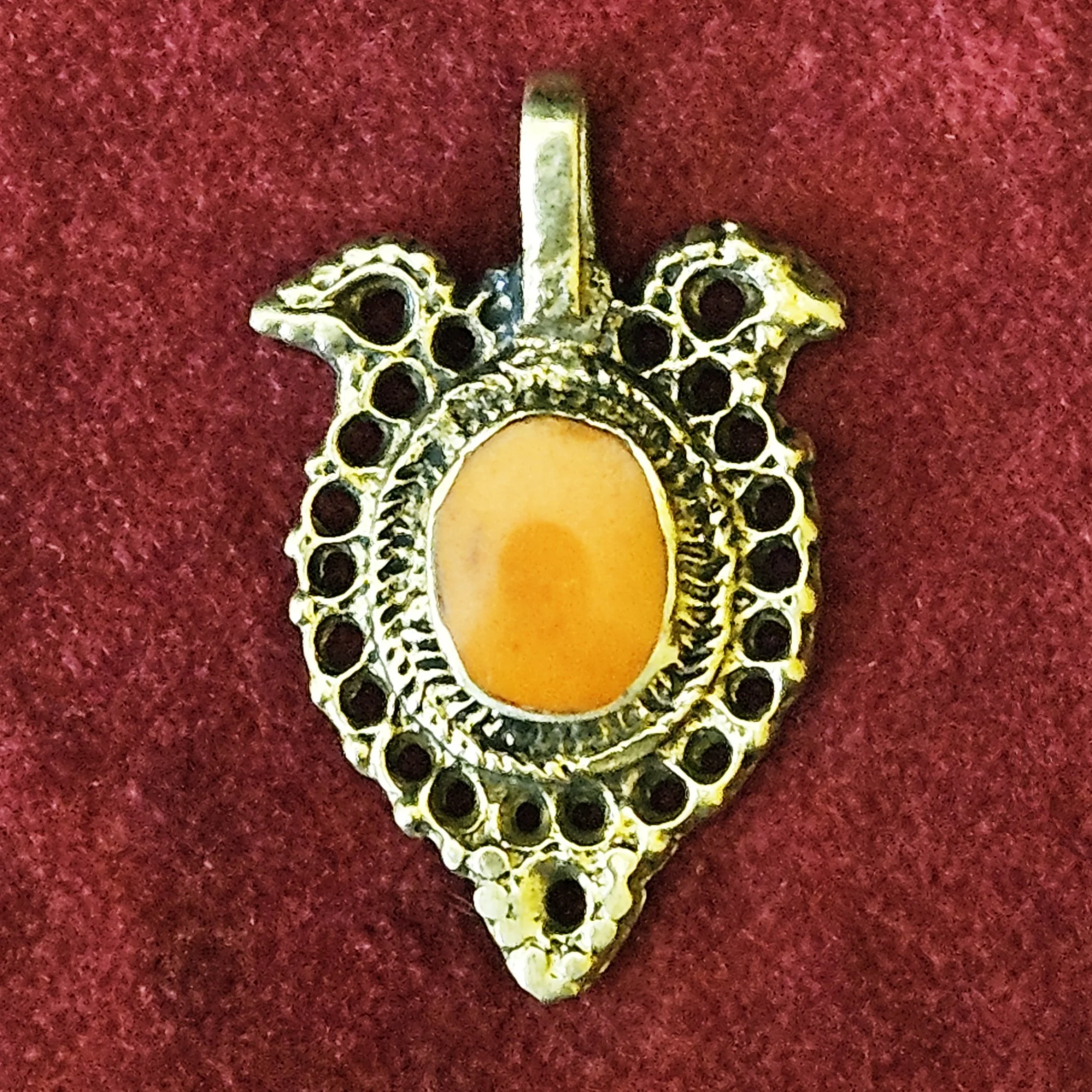 New Waziri Pendants - Small DIY Tribal Pendant - Belly Dance and Jewelry DIY - Orange