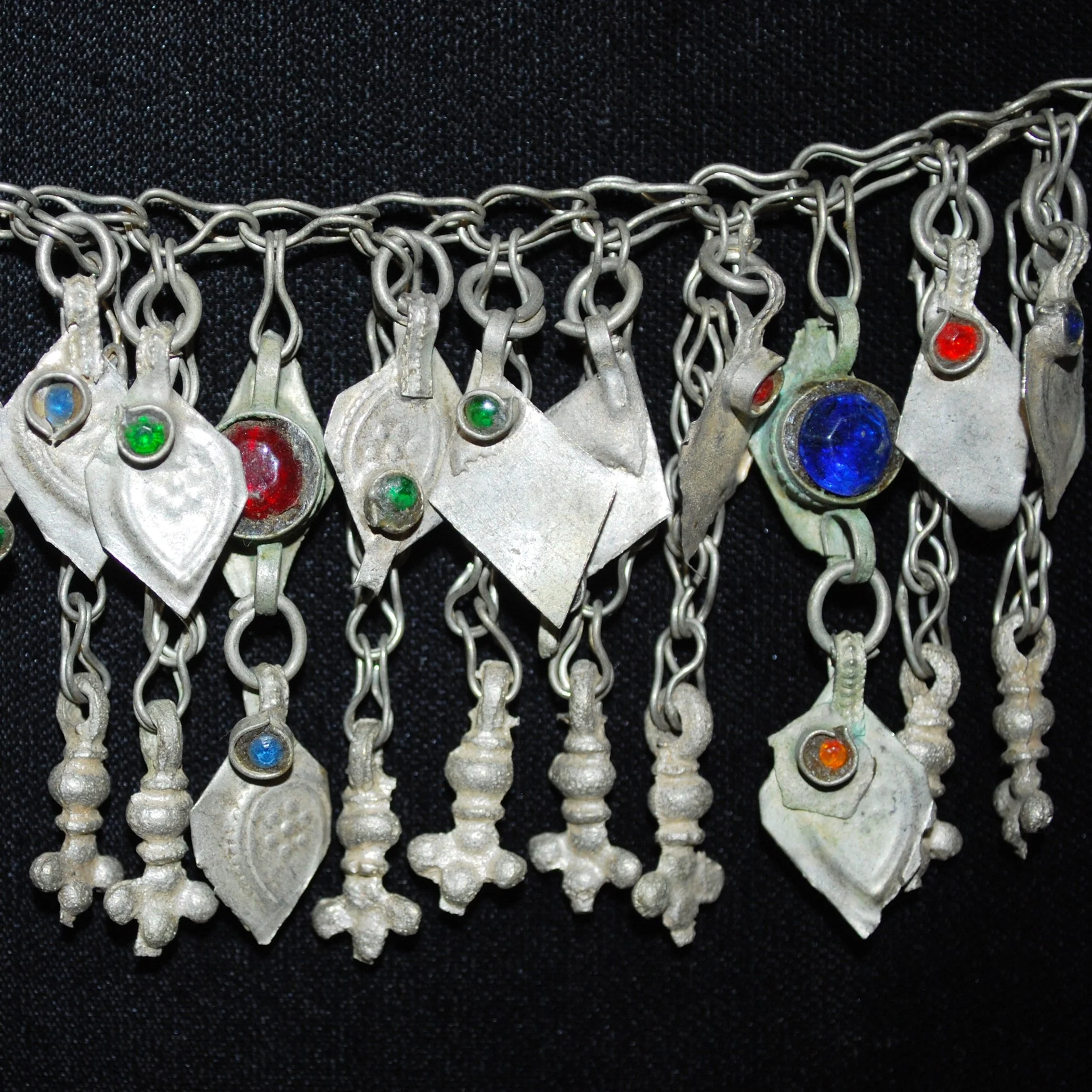 35 Inches - Vintage Tribal Chain Fringe - Belly Dance DIY