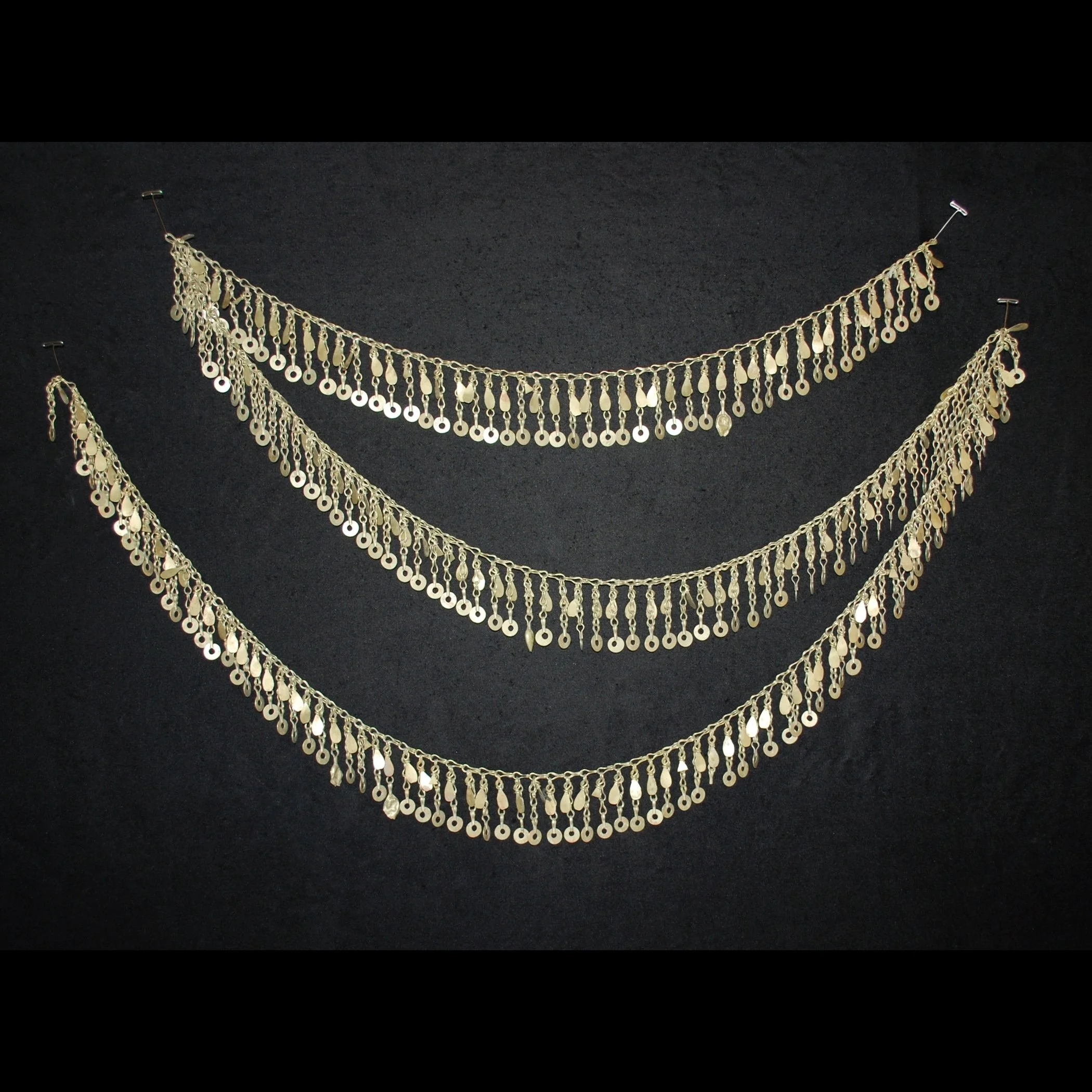 Kuchi Chain Fringe - 85 Inches - Vintage Tribal Chain Fringe - Belly Dance DIY