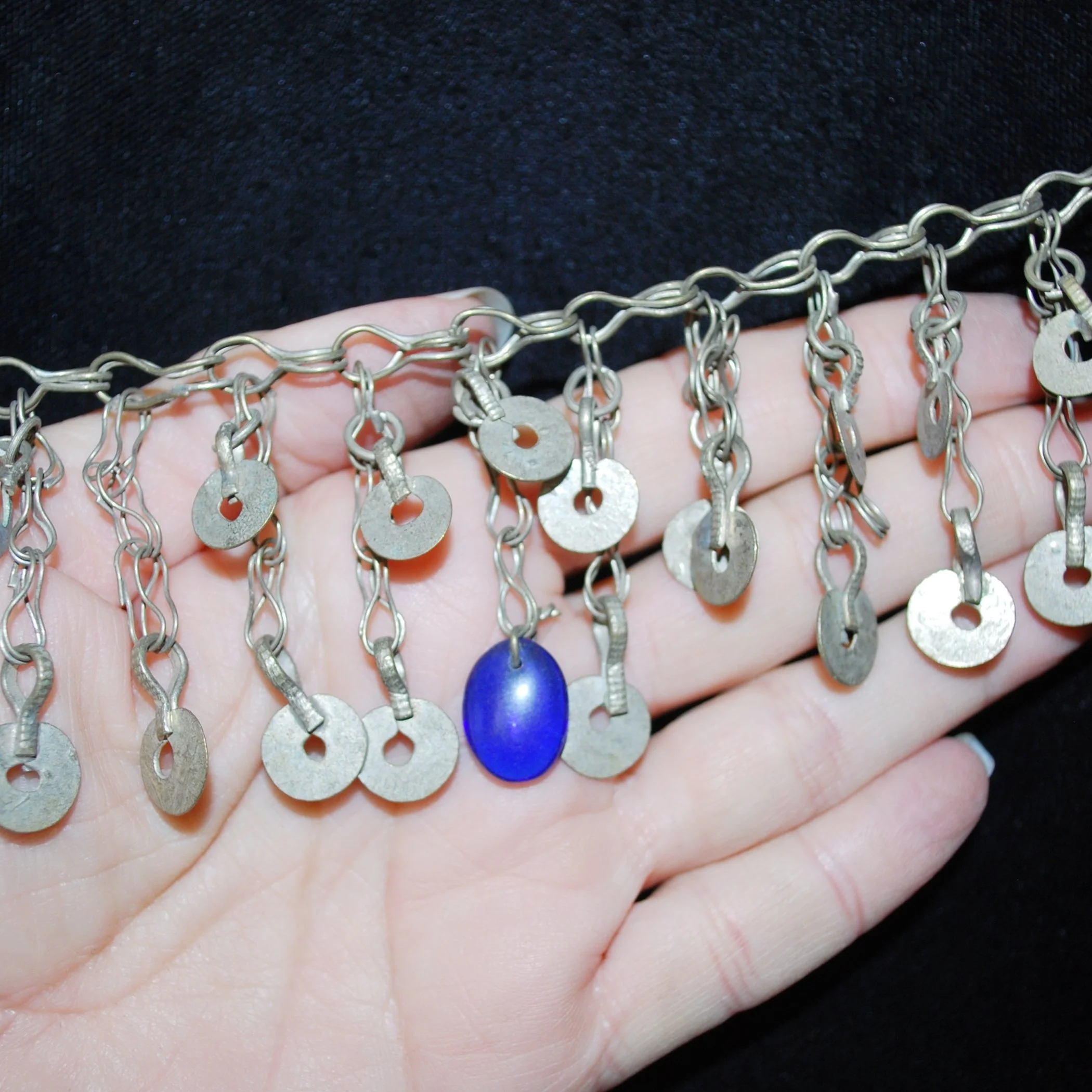 Kuchi Tribal Chain Fringe with Glass Jewels