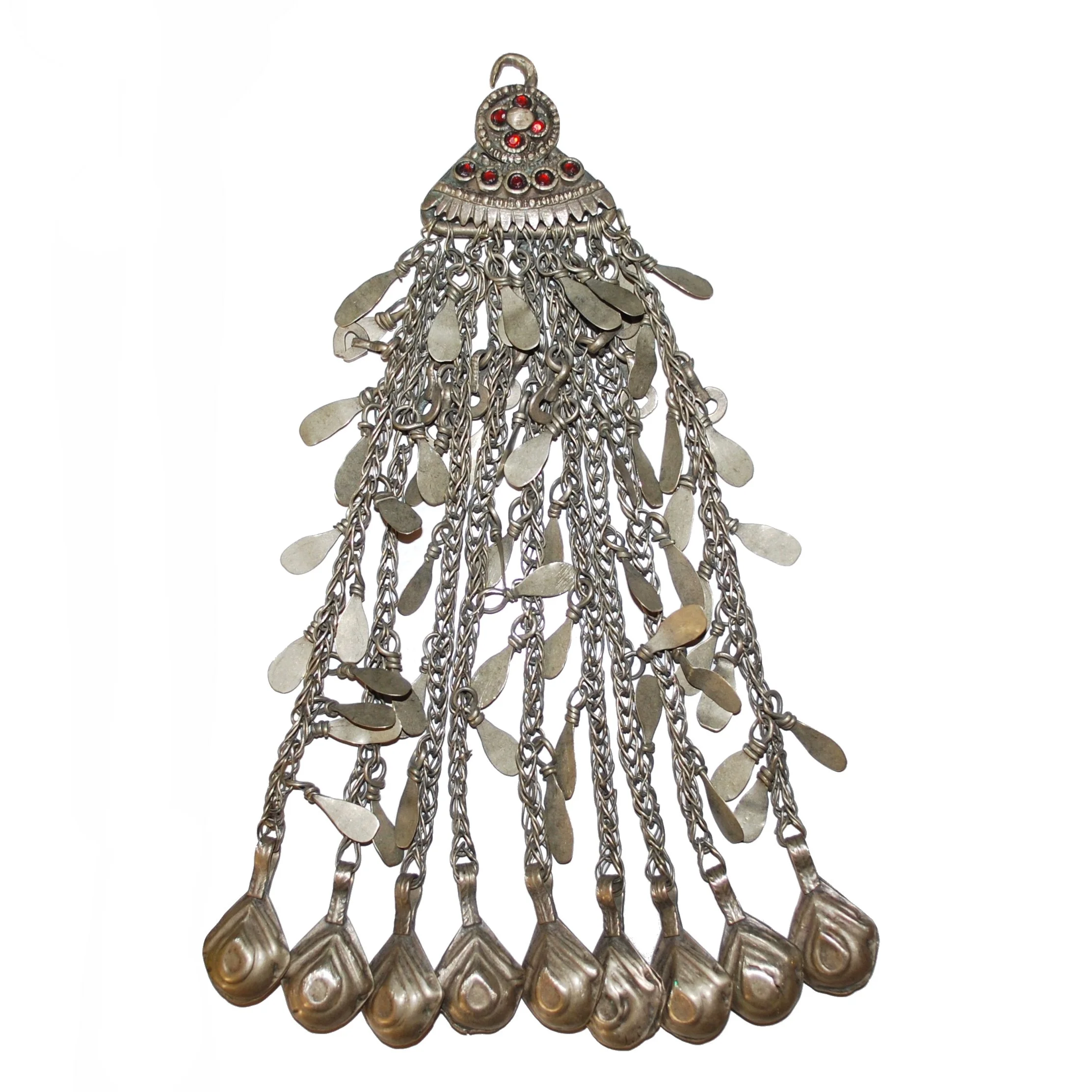 Vintage Kuchi Long Pendant - Huge Hollow Dangles - Belly Dance DIY