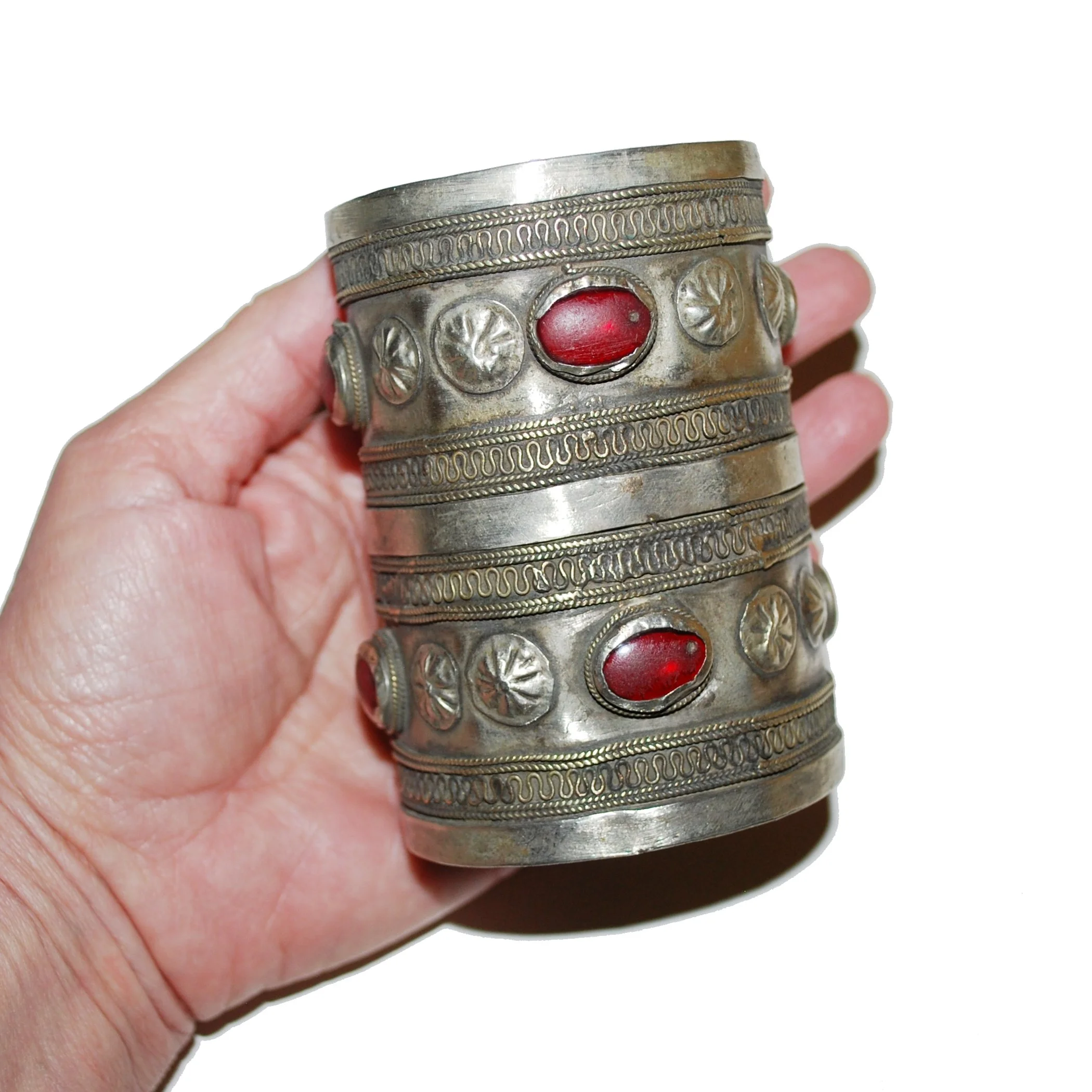 Turkoman Cuff Bracelets PAIR - Turkmen Bilezik Tribal Bracelets - Ersari Cuffs