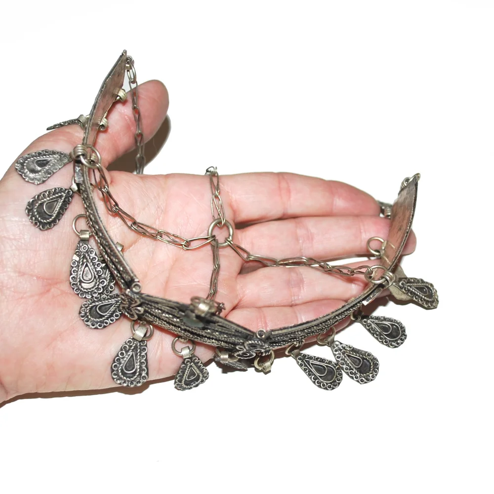 Vintage Amazigh Headpiece - Moroccan Berber Tribal Headpiece
