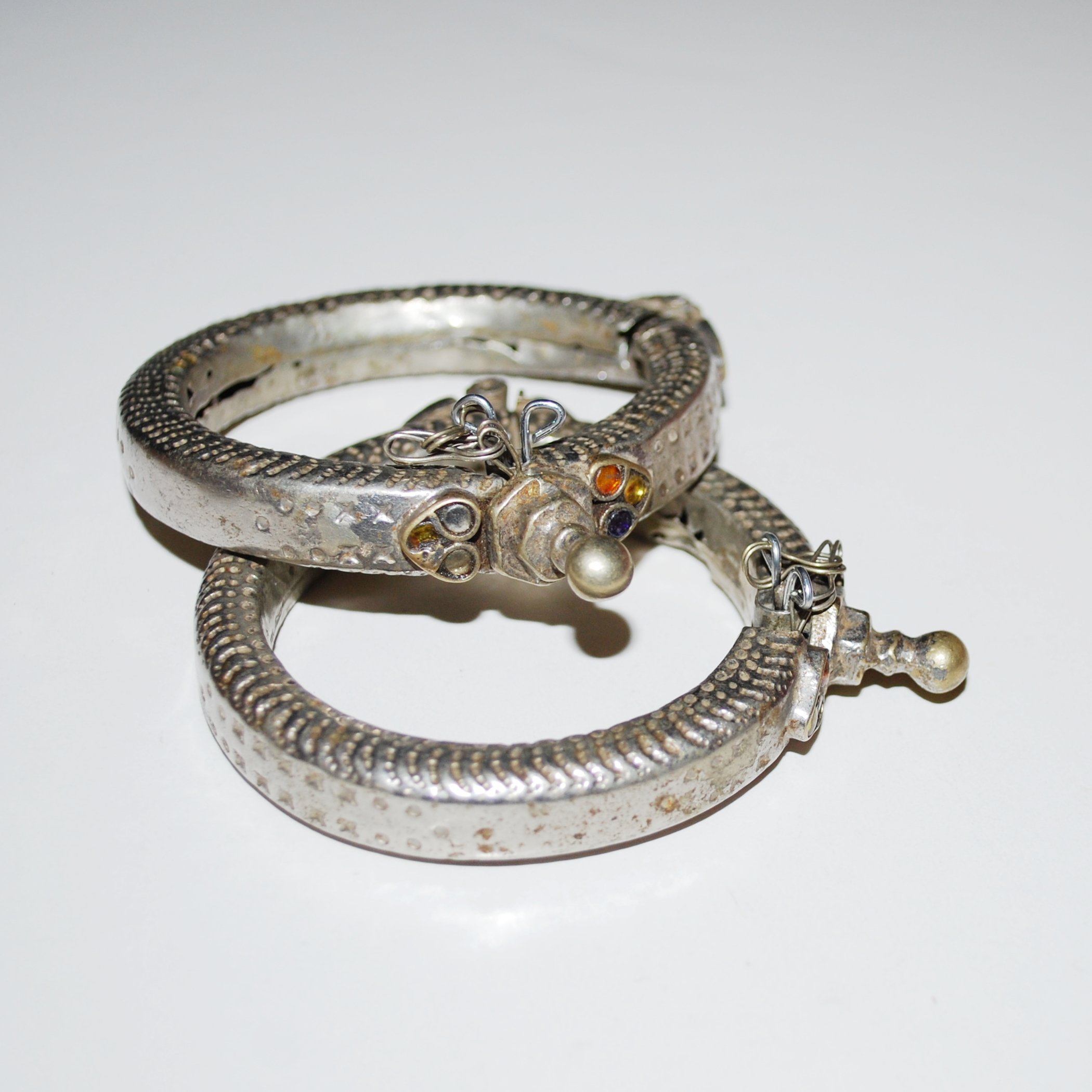 Vintage Bracelet PAIR -  Kohistani Tribal Bangle Bracelets - Belly Dance