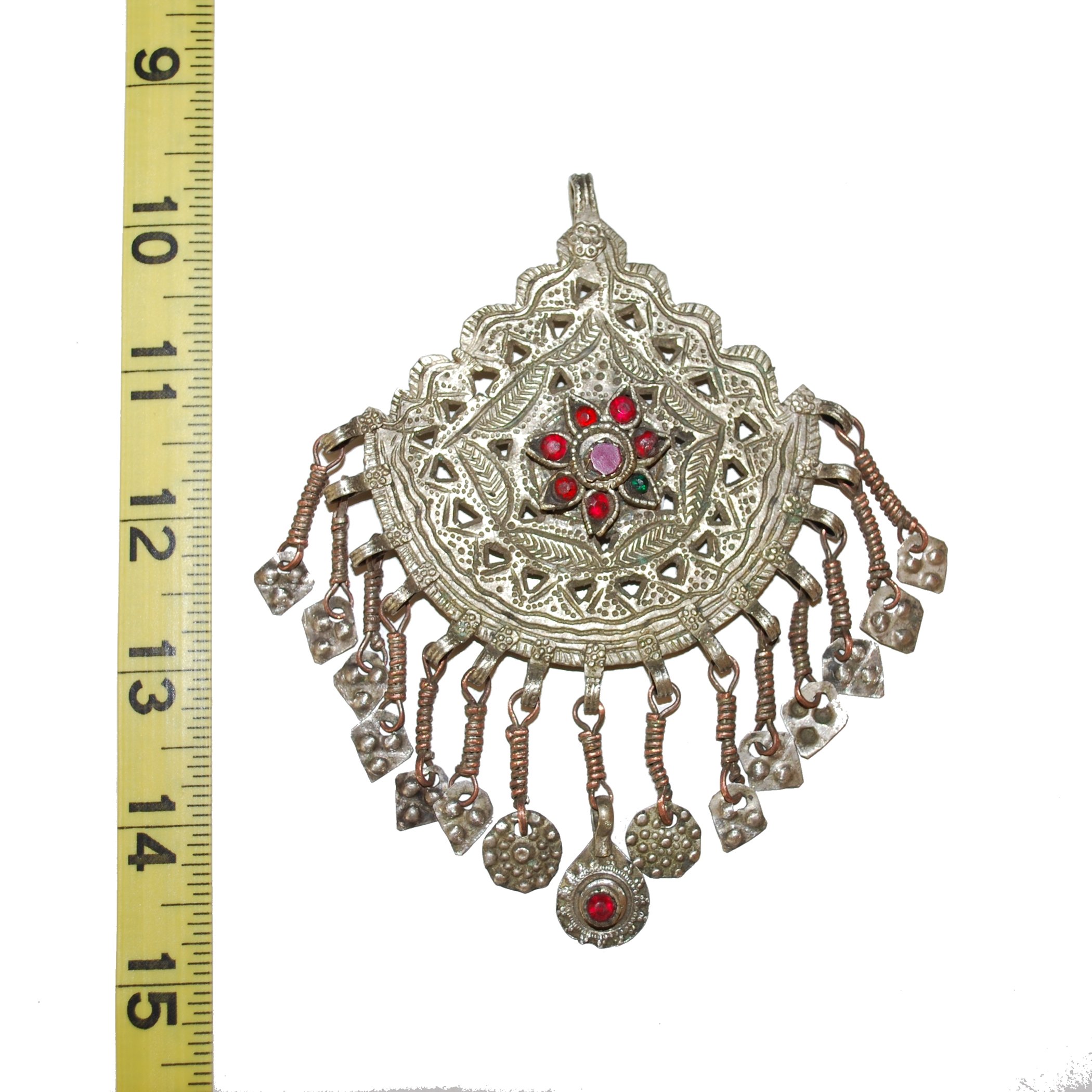 Vintage Kashmiri Pendant - Tribal Pendant for Belly Dance Costuming DIY