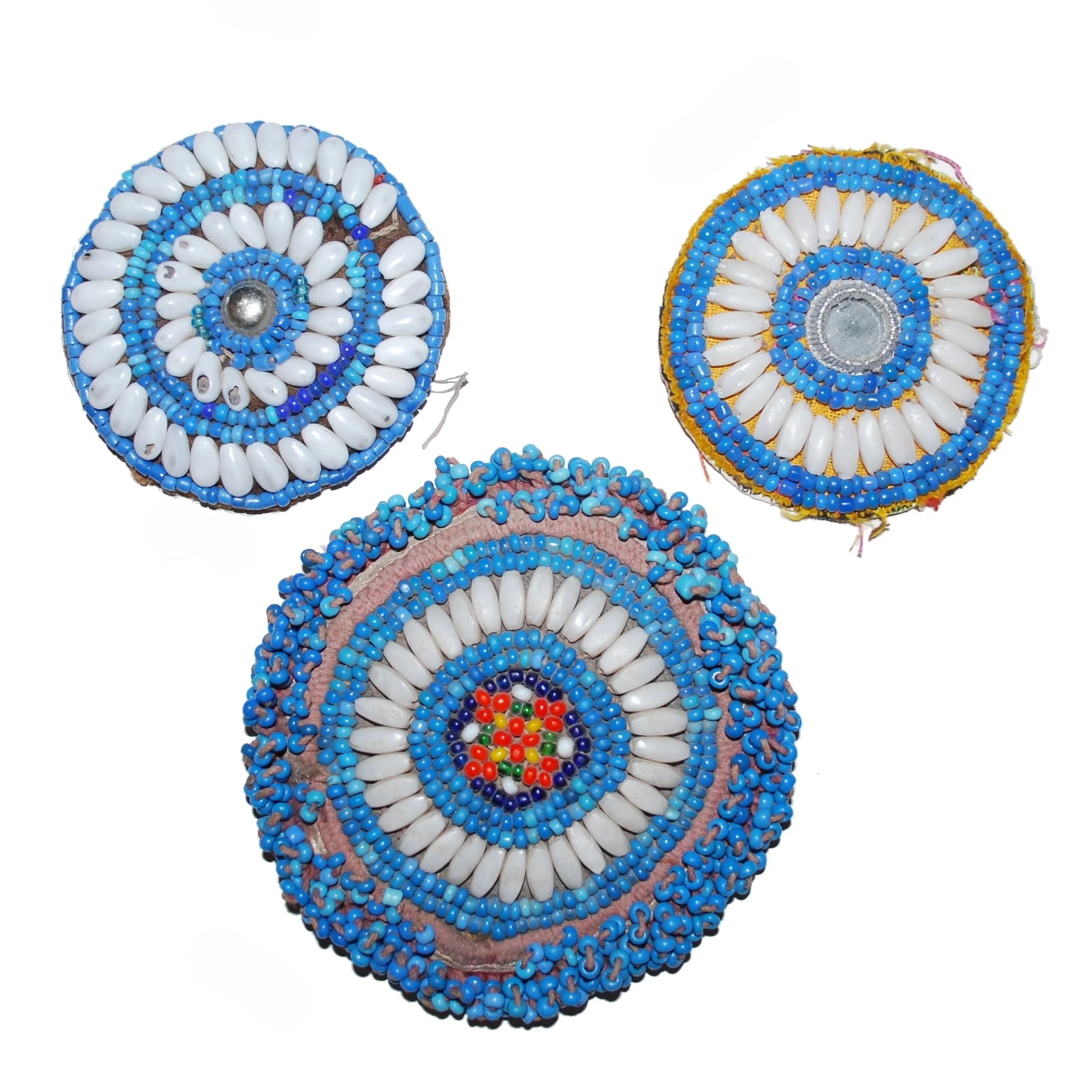 Kuchi Medallions Lot of  3 Pieces -  Vintage Gul - Small Medallions Patches - Belly Dance