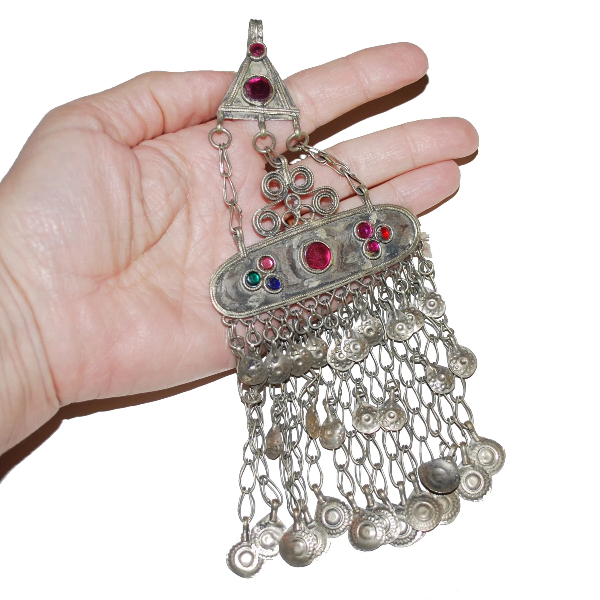 Vintage Kuchi Tribal Hair Clip Pendant