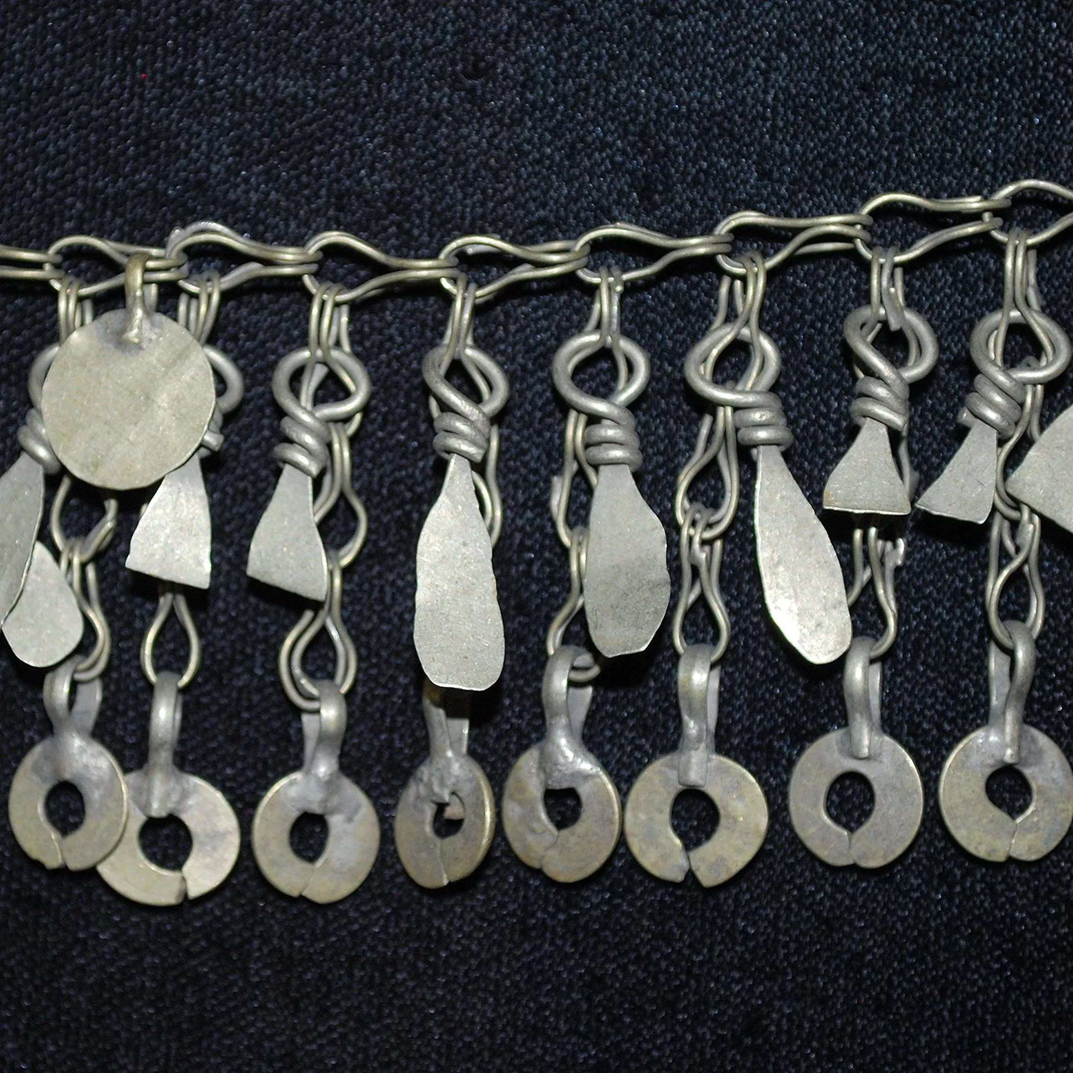 Vintage Kuchi Chain Fringe - Two Pieces Matching Chain Fringe - Belly Dance DIY