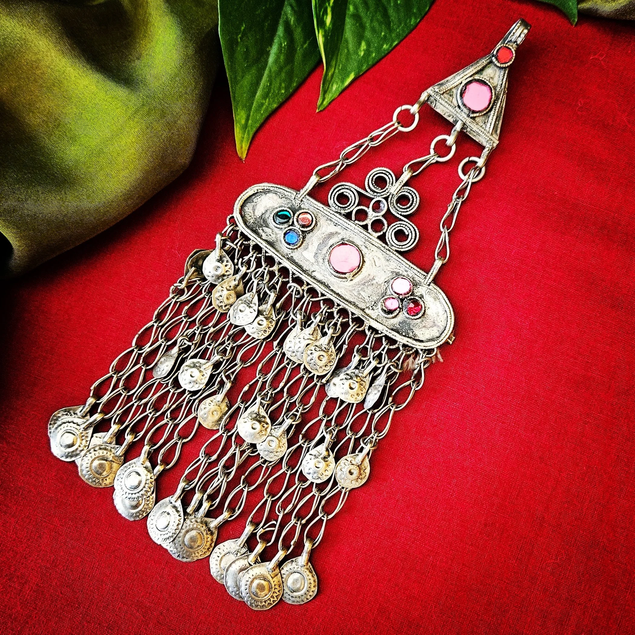 Vintage Kuchi Tribal Hair Clip Pendant