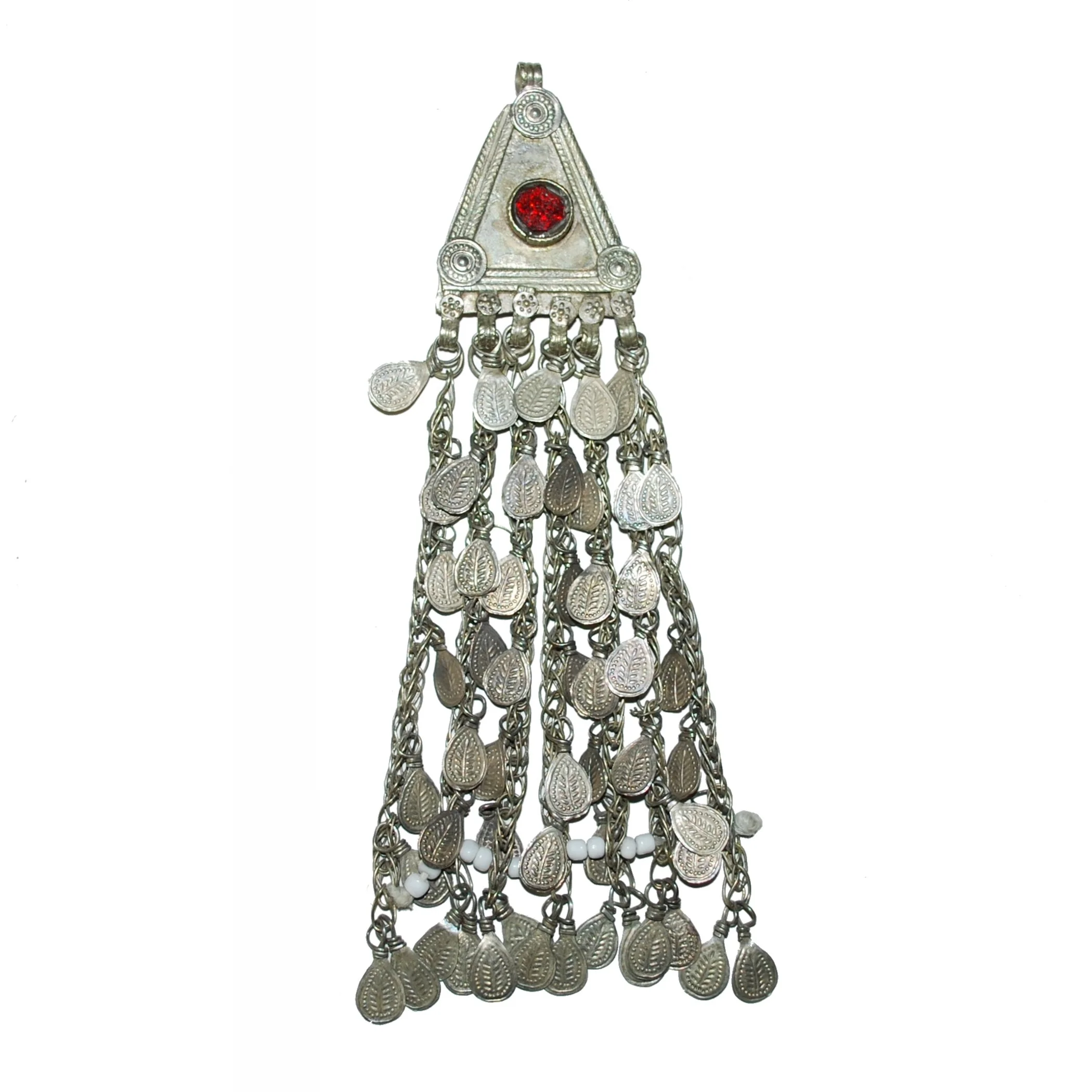 Vintage Kuchi Pendant - Flat Stamped Dangles - Tribal Belly Dance Pendant