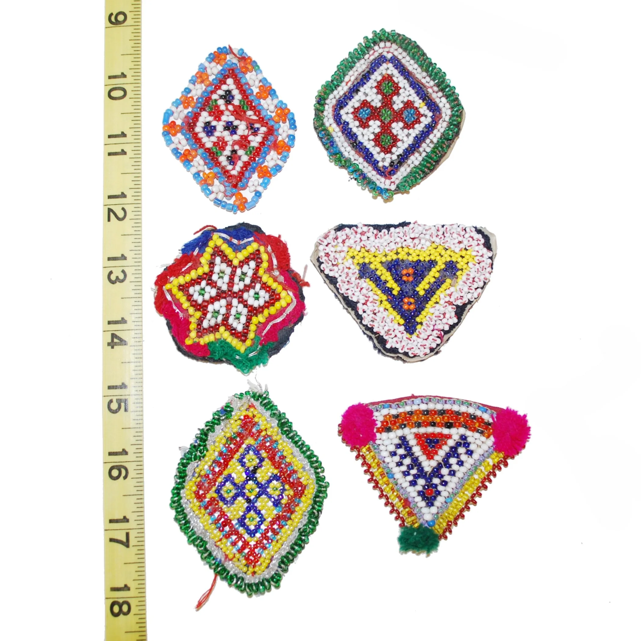 Kuchi Medallions Lot of  6 Pieces -  Vintage Gul - Small Medallions - Variety Shapes