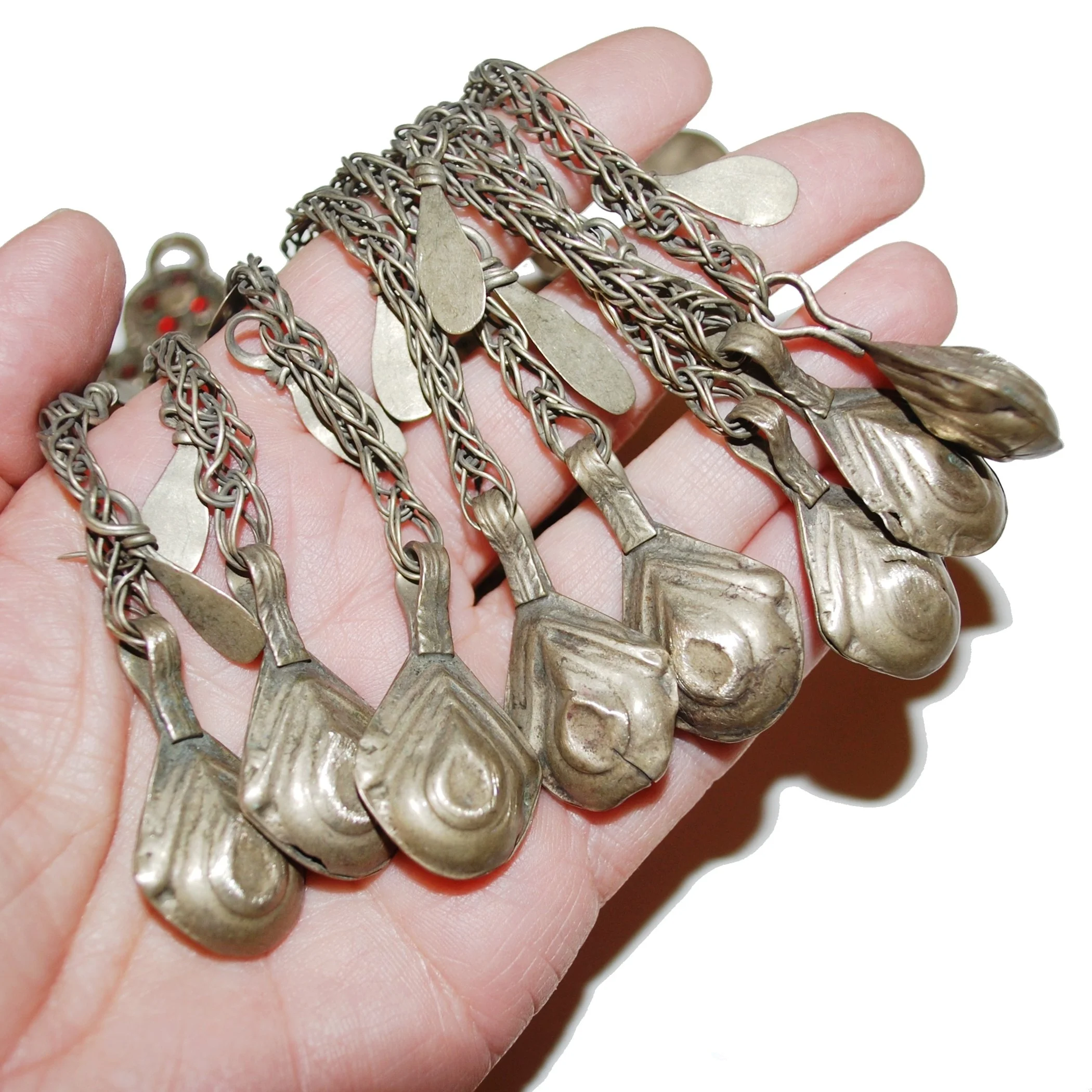 Vintage Kuchi Long Pendant - Huge Hollow Dangles - Belly Dance DIY