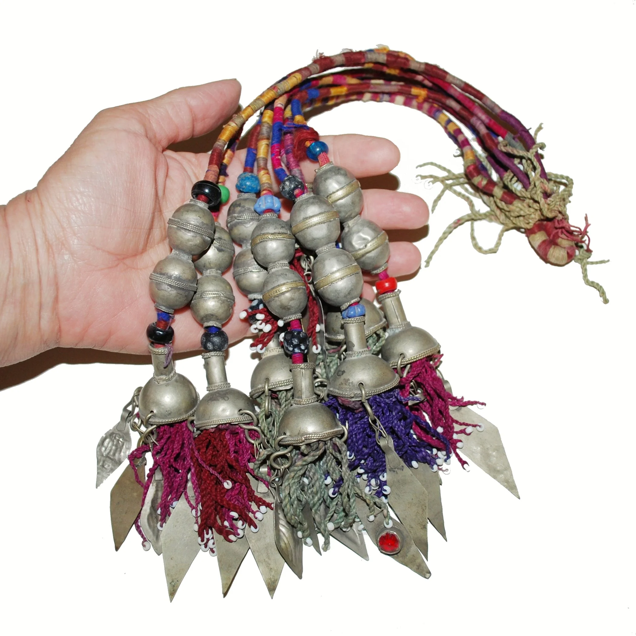 Vintage Turkoman Tribal Tassel - Beautiful Old Silk / Cotton Tribal Tassels