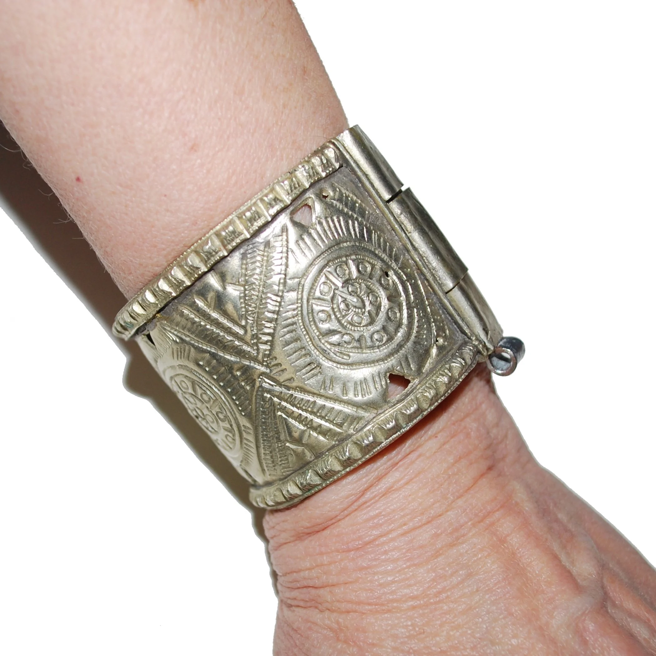 Vintage Kashmiri Cuff Bracelet - SINGLE - Tribal Mansehra Cuff - Belly Dance
