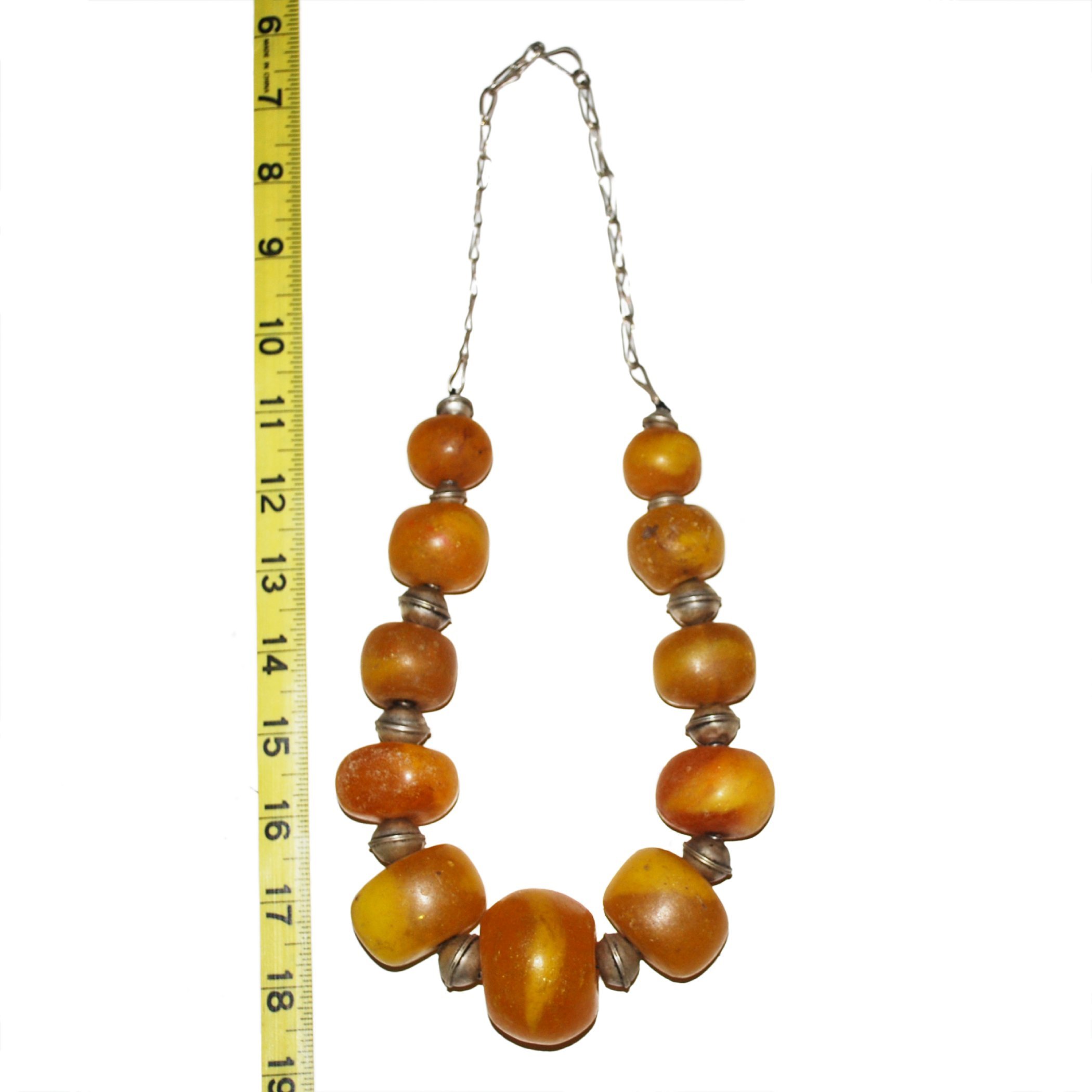 Moroccan Necklace - Berber Copal Beaded Necklace - Amazigh Necklace
