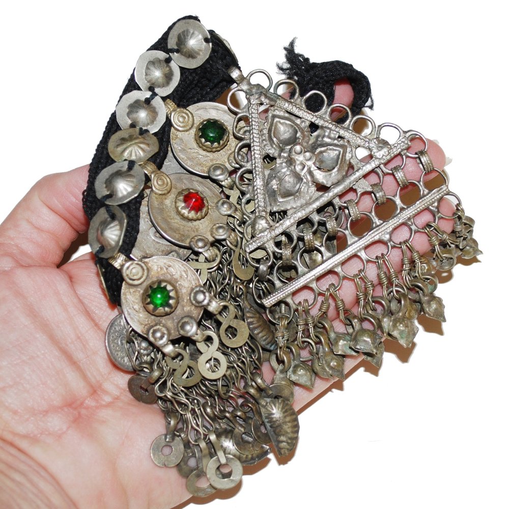 Kuchi Coin Necklace Belt Tribal silver bell jingle belly dancer Accessories | Kuchi Coin Necklace Belt Tribal Silver Bell  main image 3