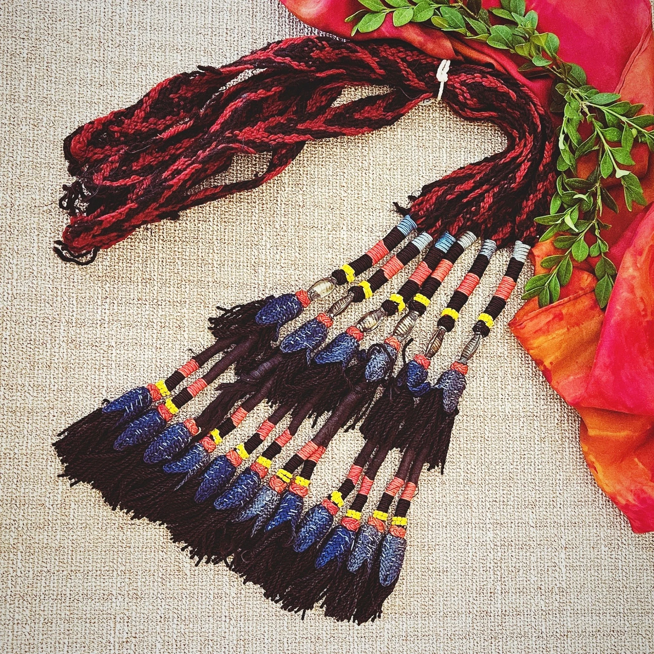 Vintage  Surkhandarya Tassels - Tribal Uzbek Tassels - Belly Dance - 6 Pieces