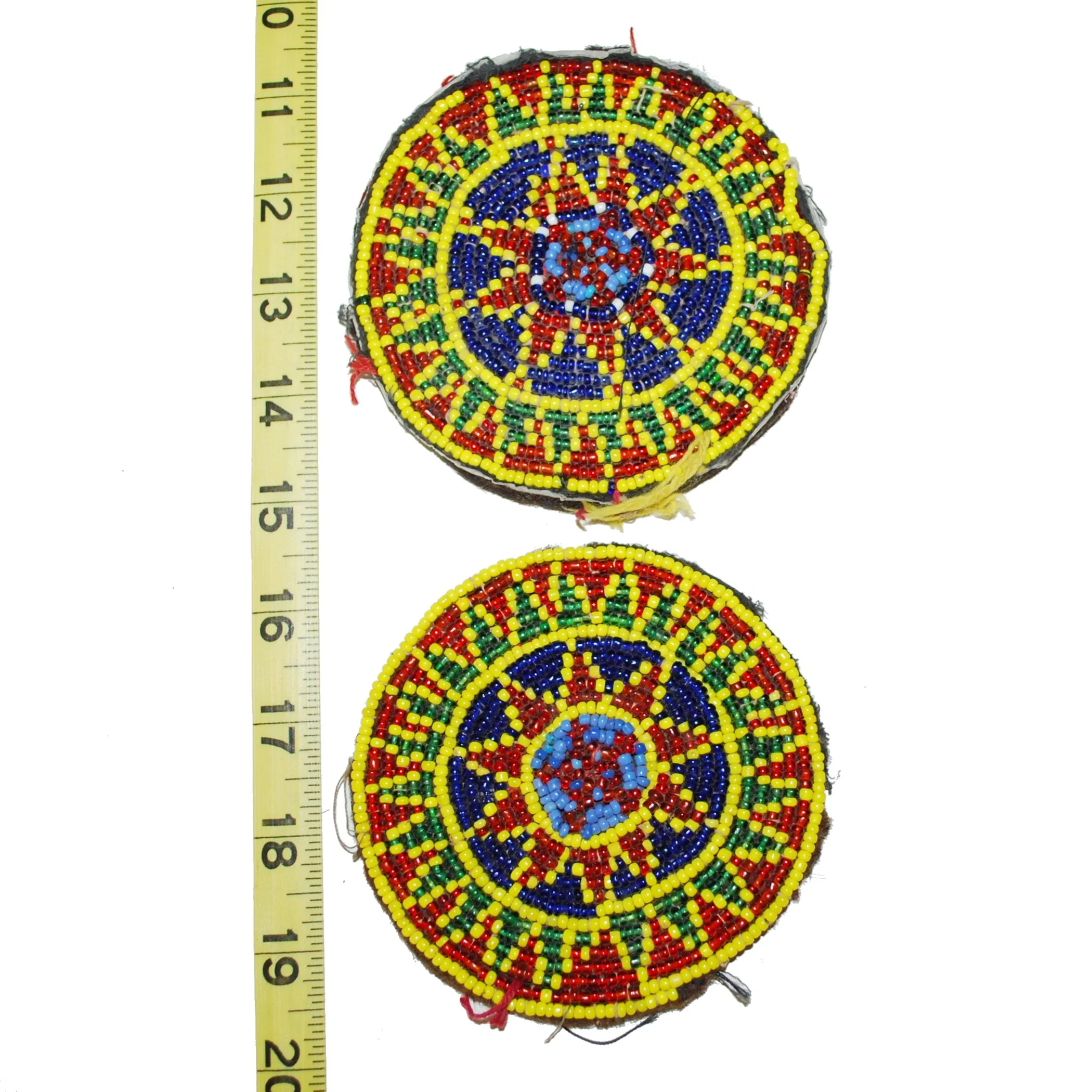 Kuchi Bead Medallions - 4.5 Inch Vintage PAIR - Gul i Peron - Belly Dance DIY