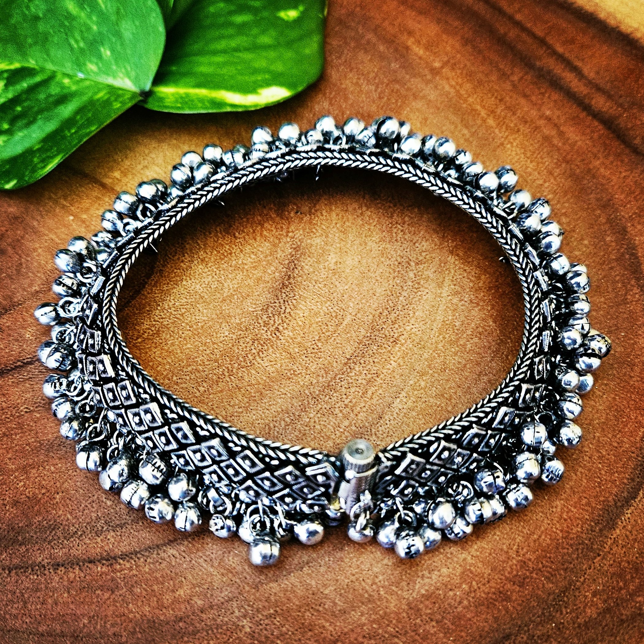 Indian Style Ankle Bracelet - SINGLE - Wide Indian Payal - New for Belly Dance