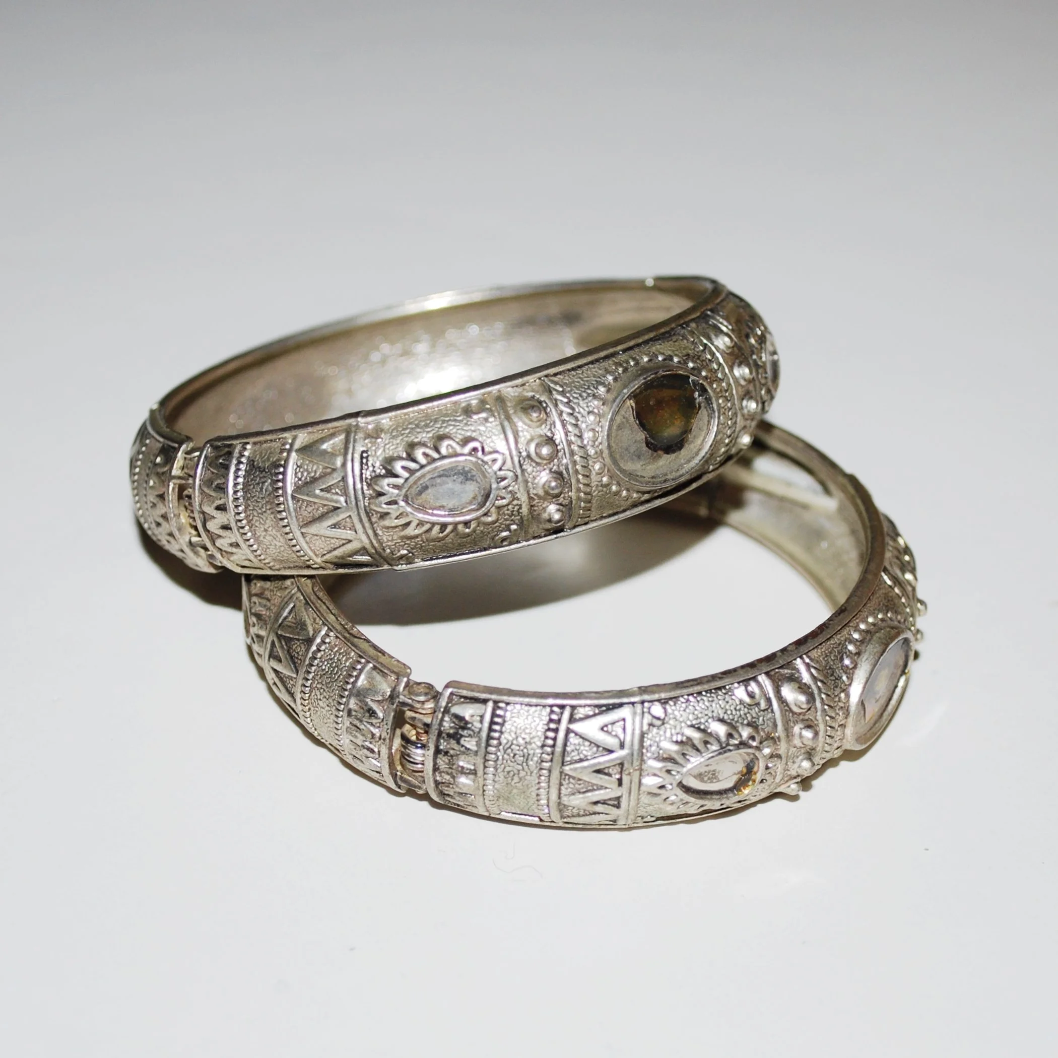 Moroccan Bangle Bracelet PAIR - Belly Dance North Africa - Spring Opening