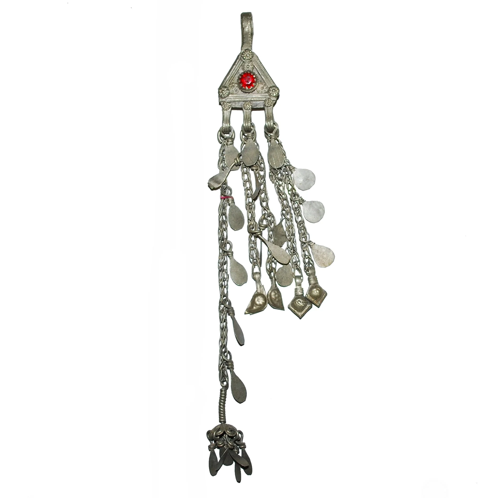 Vintage Kuchi Pendant - Tribal Triangle - Belly Dance DIY Jingle Pendant