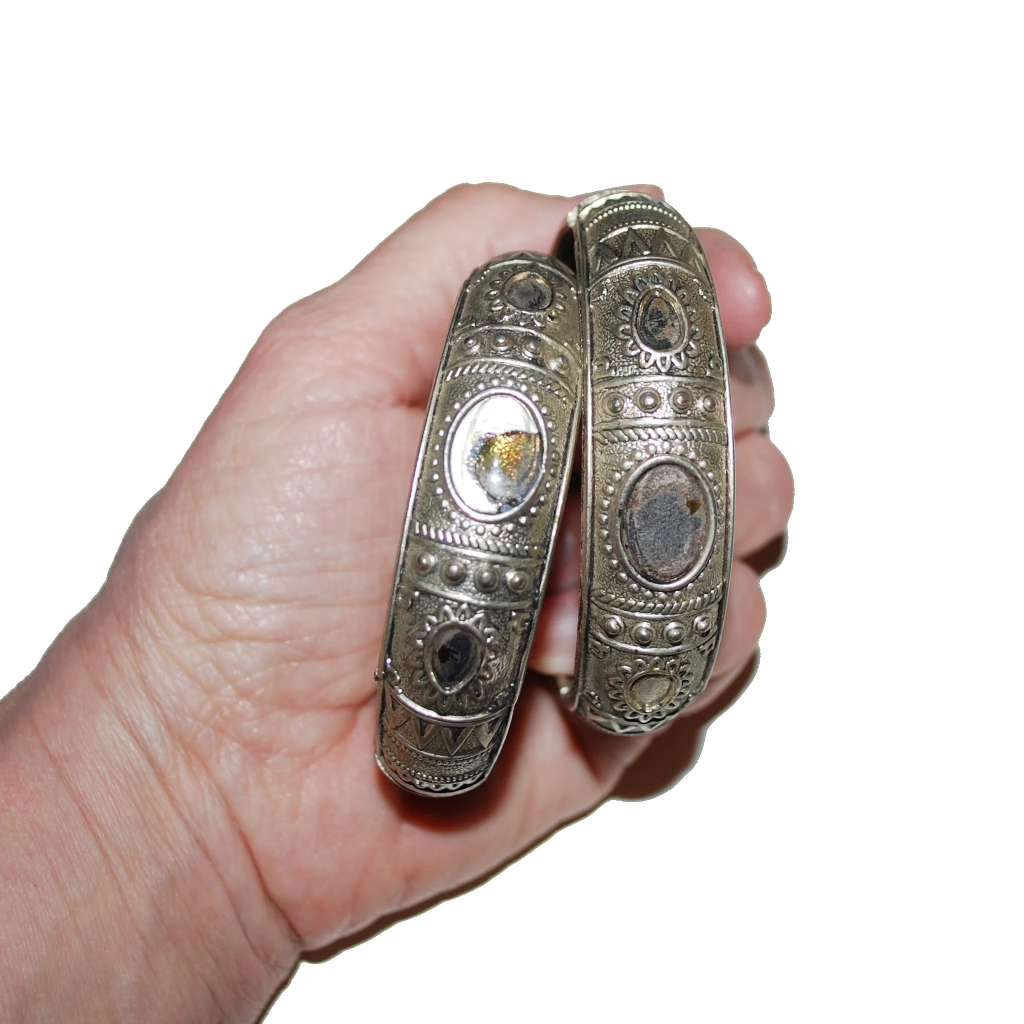 Moroccan Bangle Bracelet PAIR - Belly Dance North Africa - Spring Opening