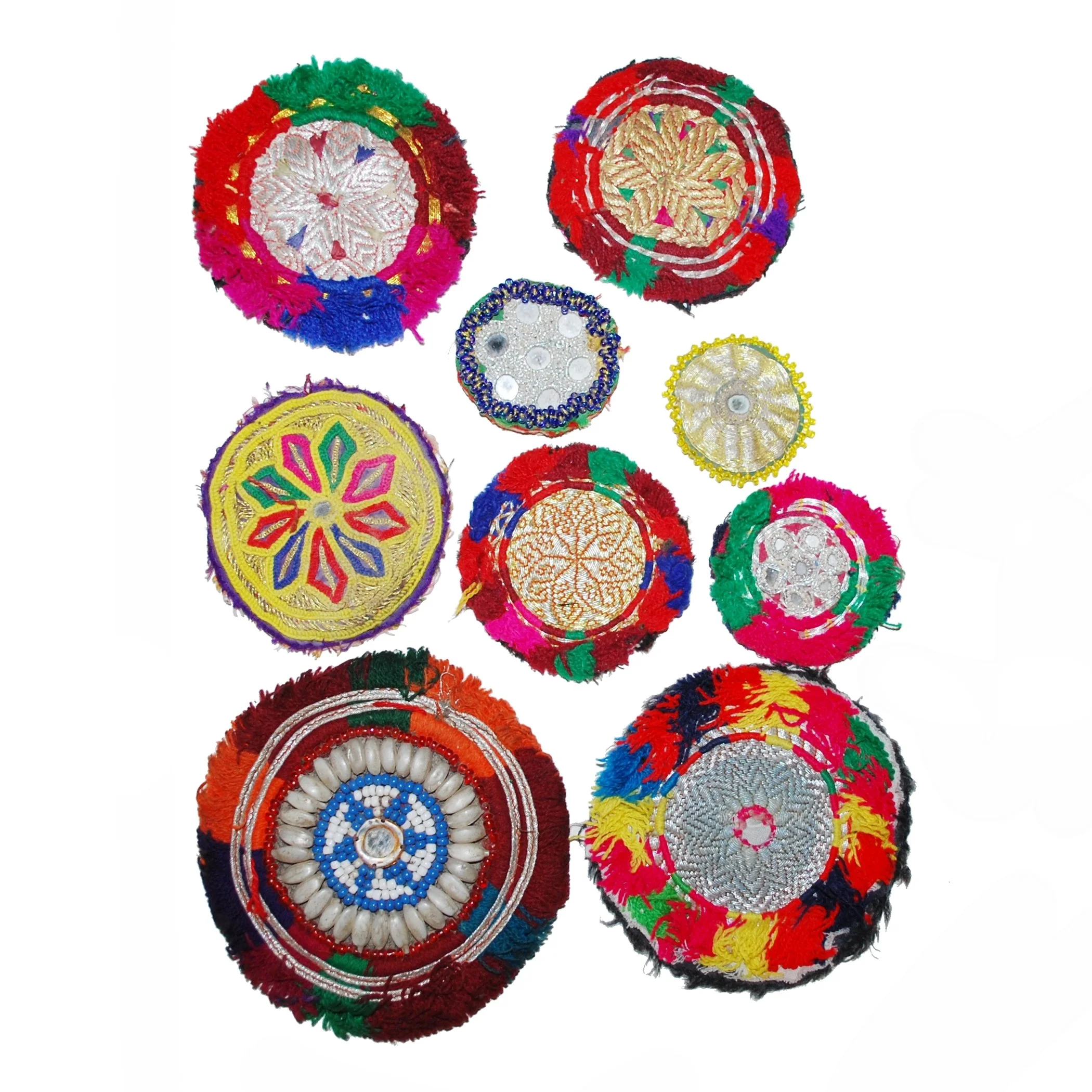 Kuchi Embroidery and Bead Medallions