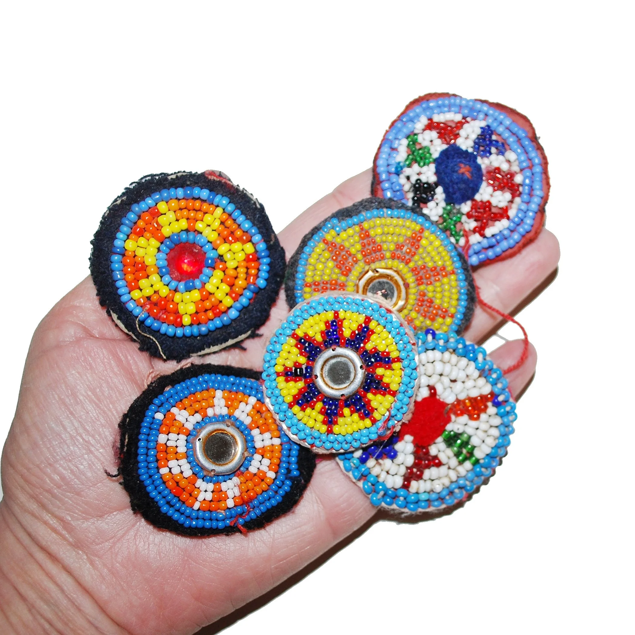 Kuchi Medallions Lot of  6 Pieces -  Vintage Gul - Small Medallions Patches - Belly Dance