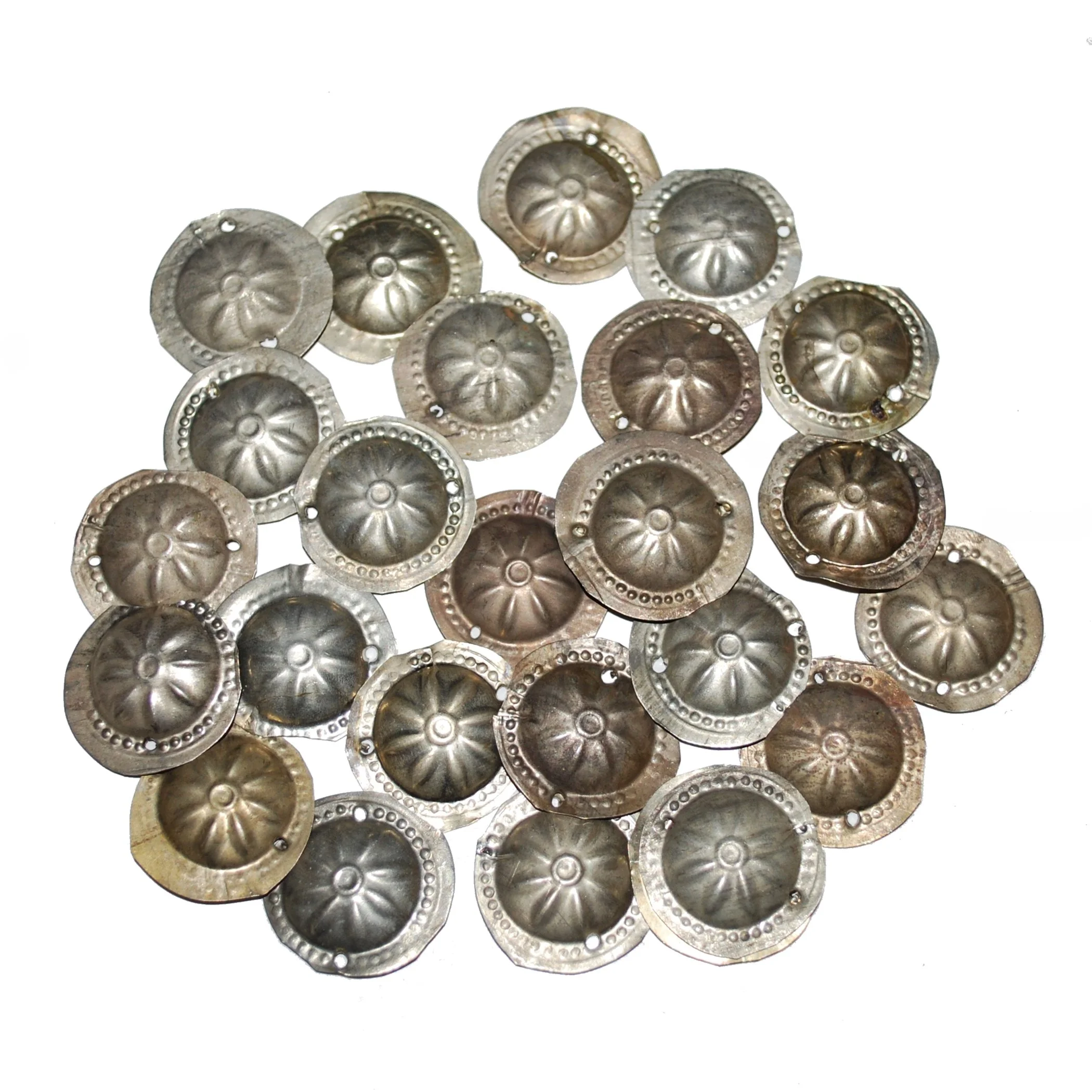 Round Domed Tribal Amulets - Sew-On Decorative pieces